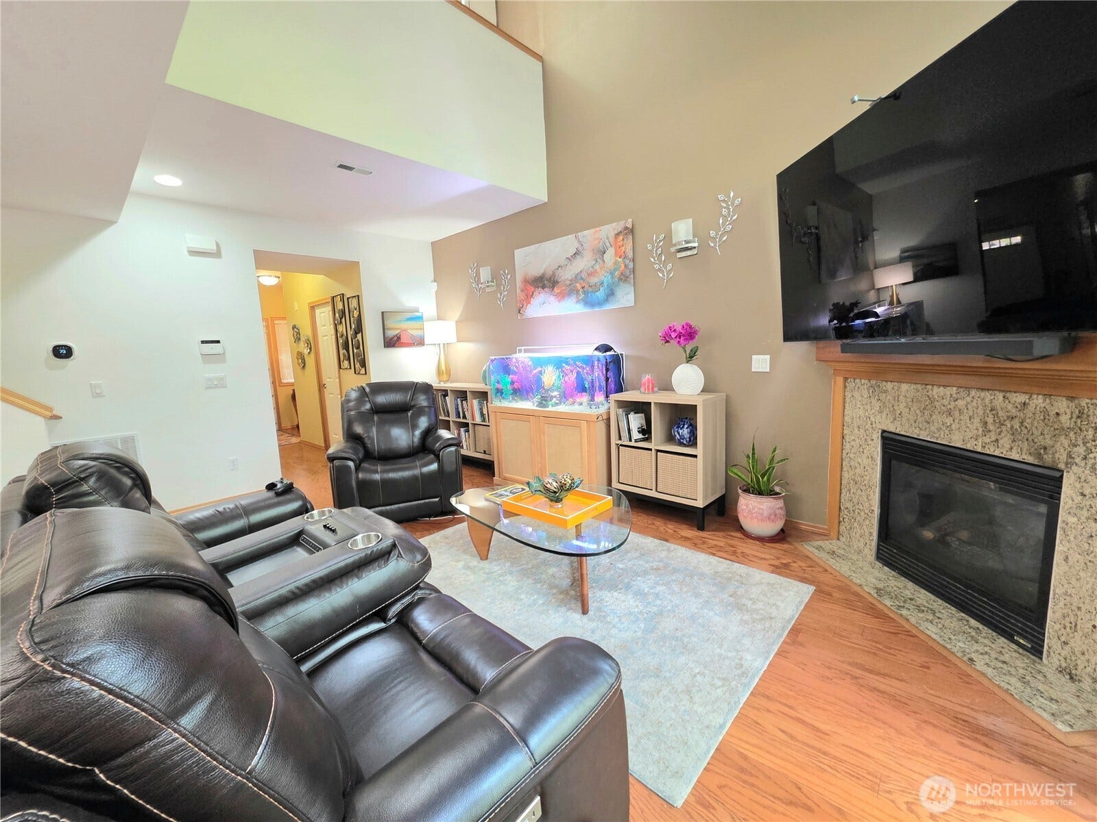 18866 108th Lane SE, Renton, WA 98055 Main floor - living room. Engineered hardwood floors extend through the main living areas.