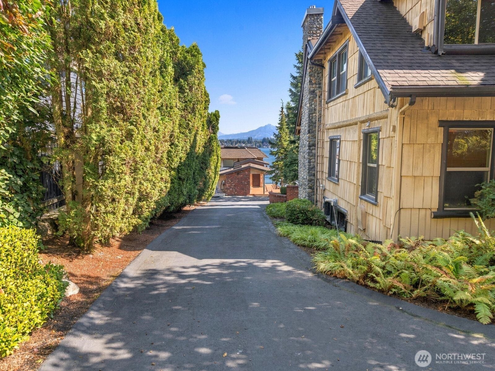 Driveway Extends all the way down to the Lake and to the Boat House.
