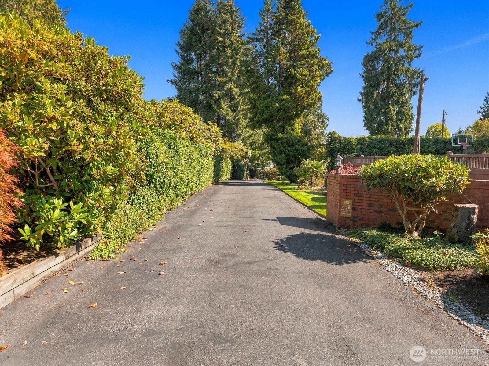 Long Private Drive to Home and to Boat House's Living Quarters. This Entry has enough Land for potentially two additional 9500 Buildable Lots.
