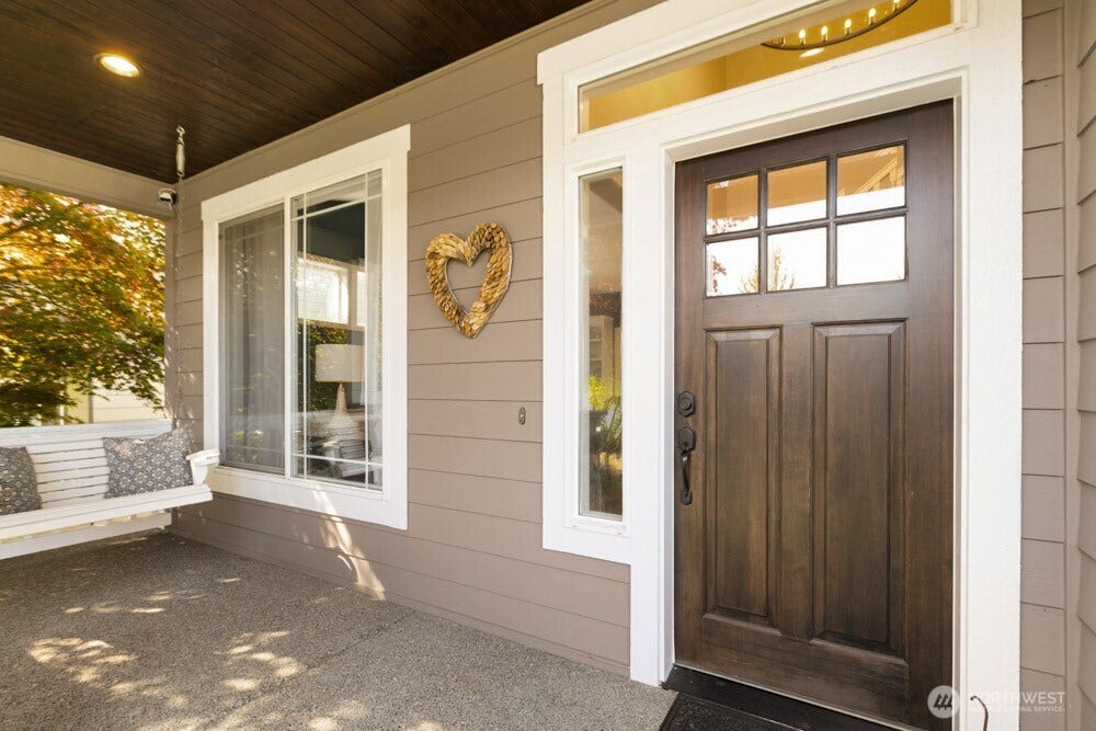 Enjoy your morning cup of coffee from the front porch swing while watching the sunrise.