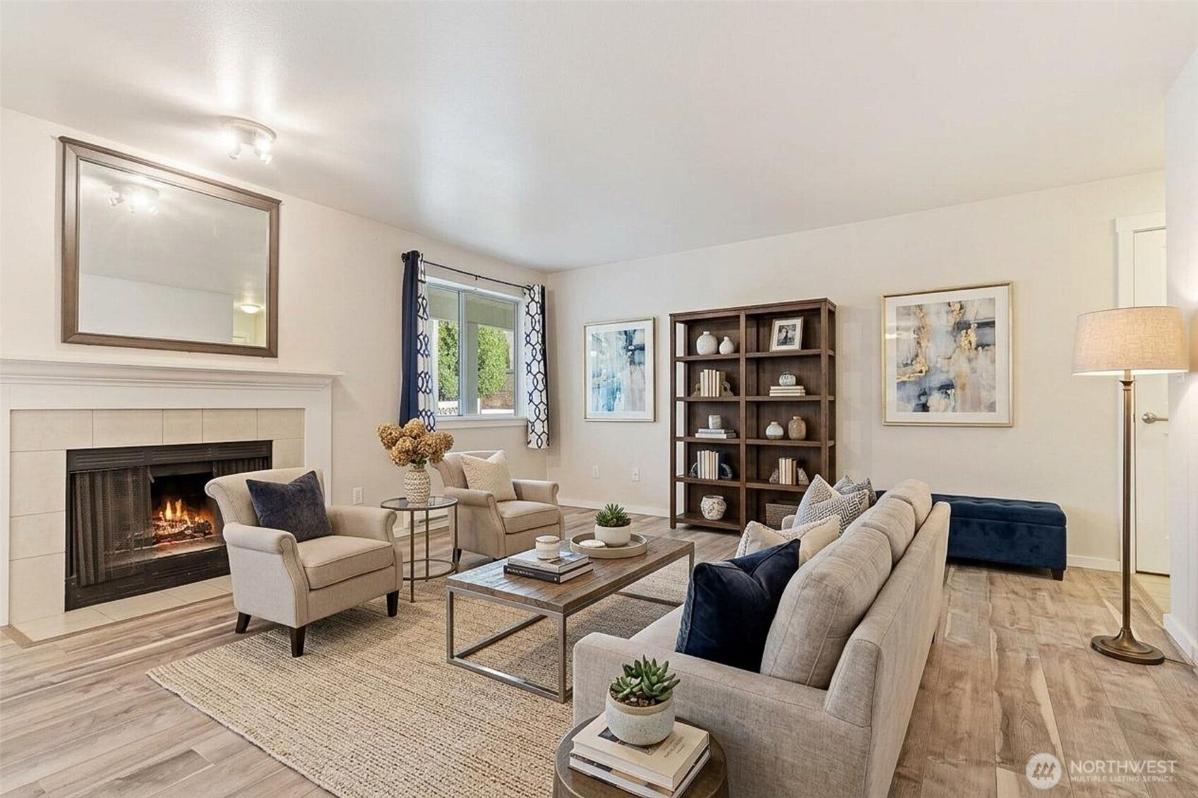 15415 35th Avenue W, #F105, Lynnwood, WA 98087 Virtual Staged Living Room