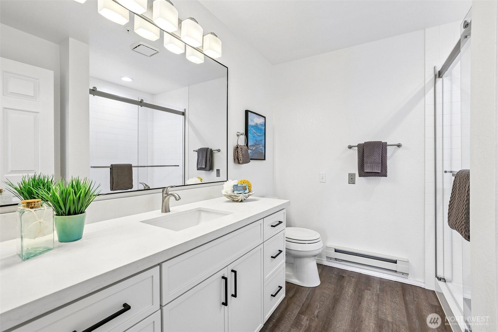 NEW BATHROOM with step in shower.
