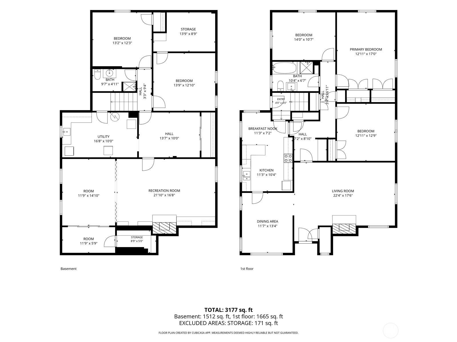 1910 N Union Avenue, Tacoma, WA 98406 Complete Floor Plan with dimmensions... the tax records say 3400 with the storage areas.