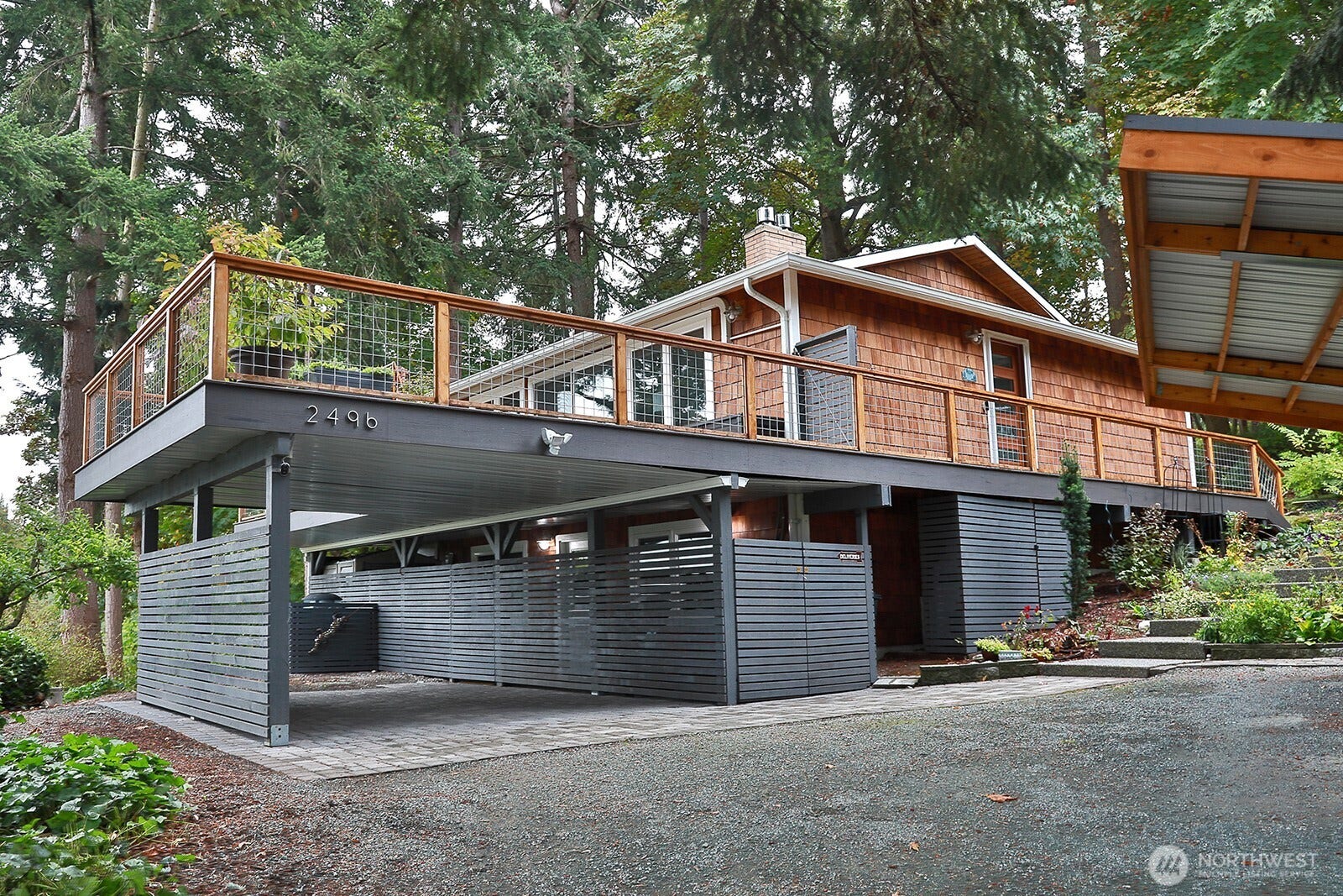 2496 Discovery Place, Langley, WA 98260 Extended deck with a carport.