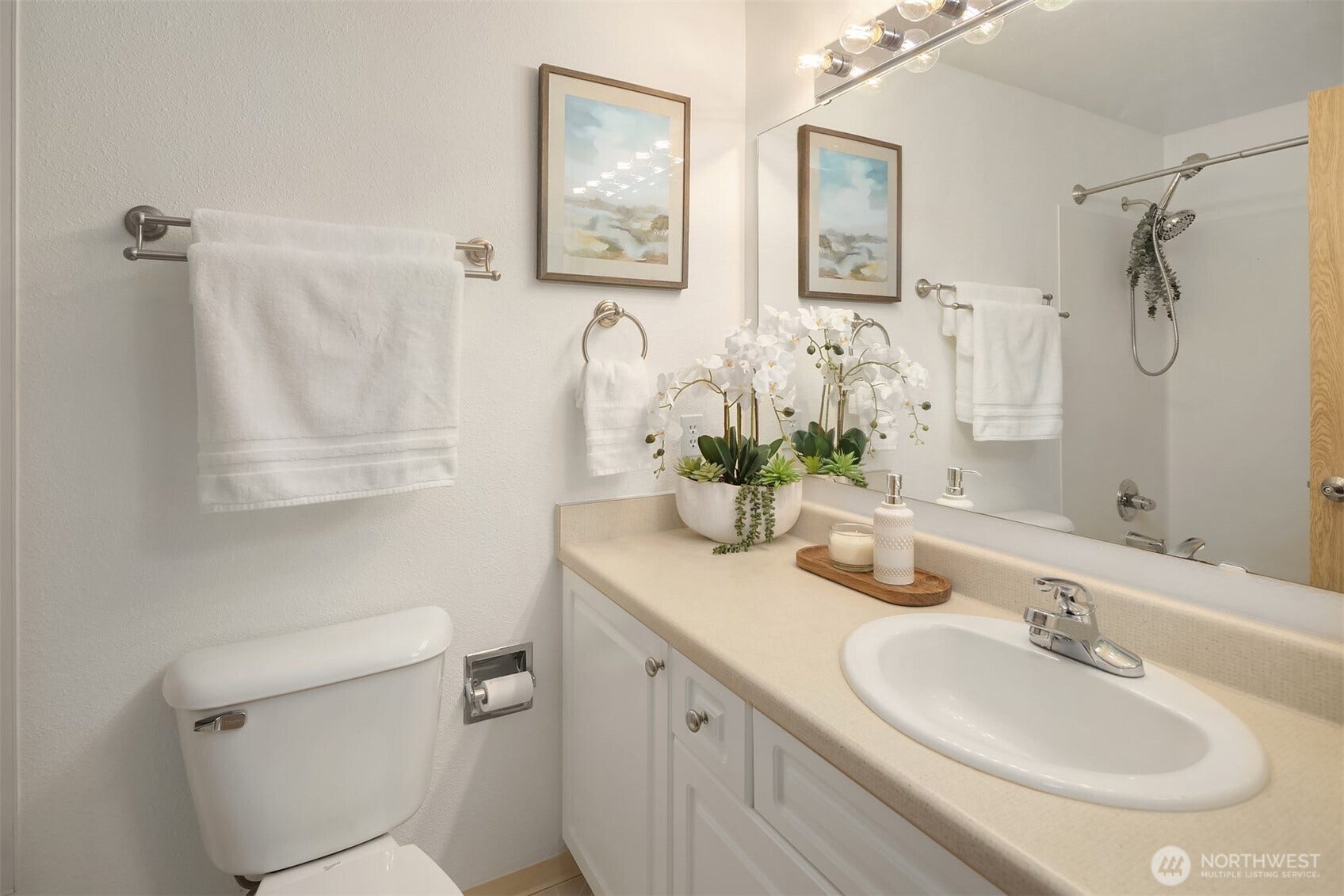Large counter space and cabinet space.