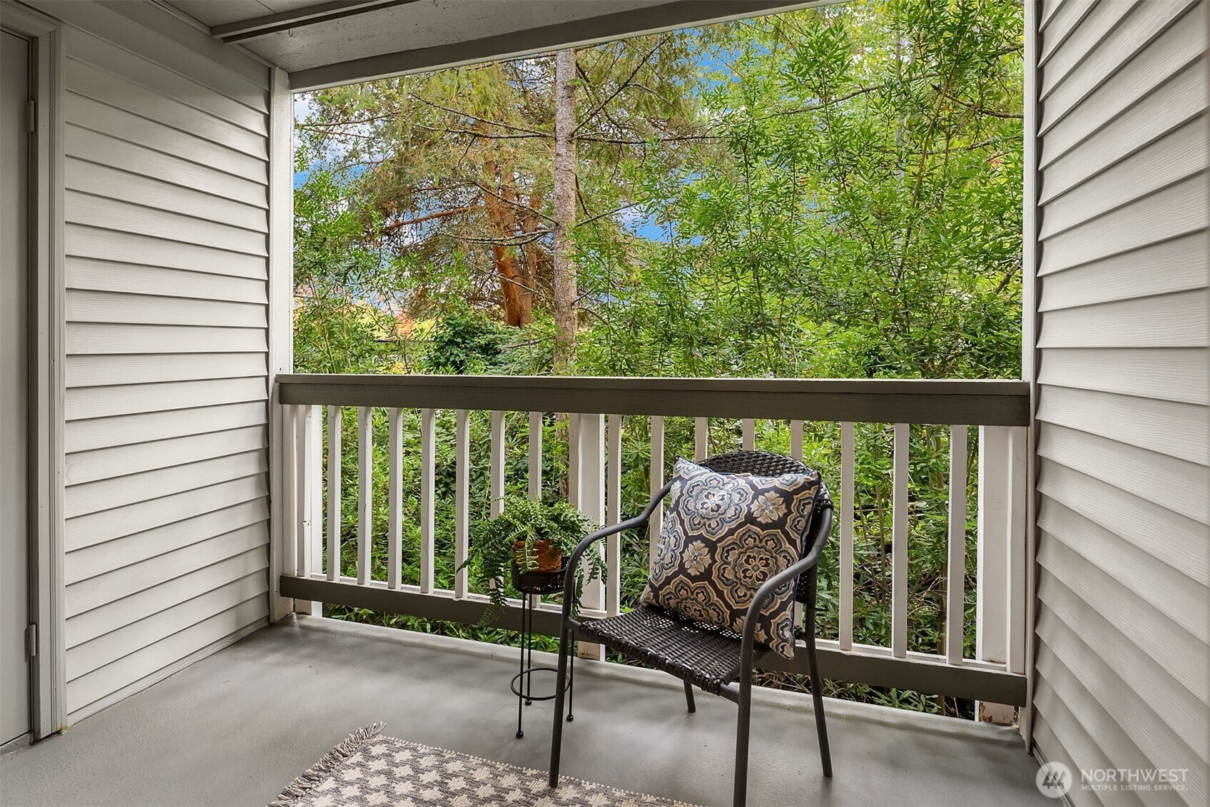 Southern exposure private patio. Locked storage closet not pictured here.