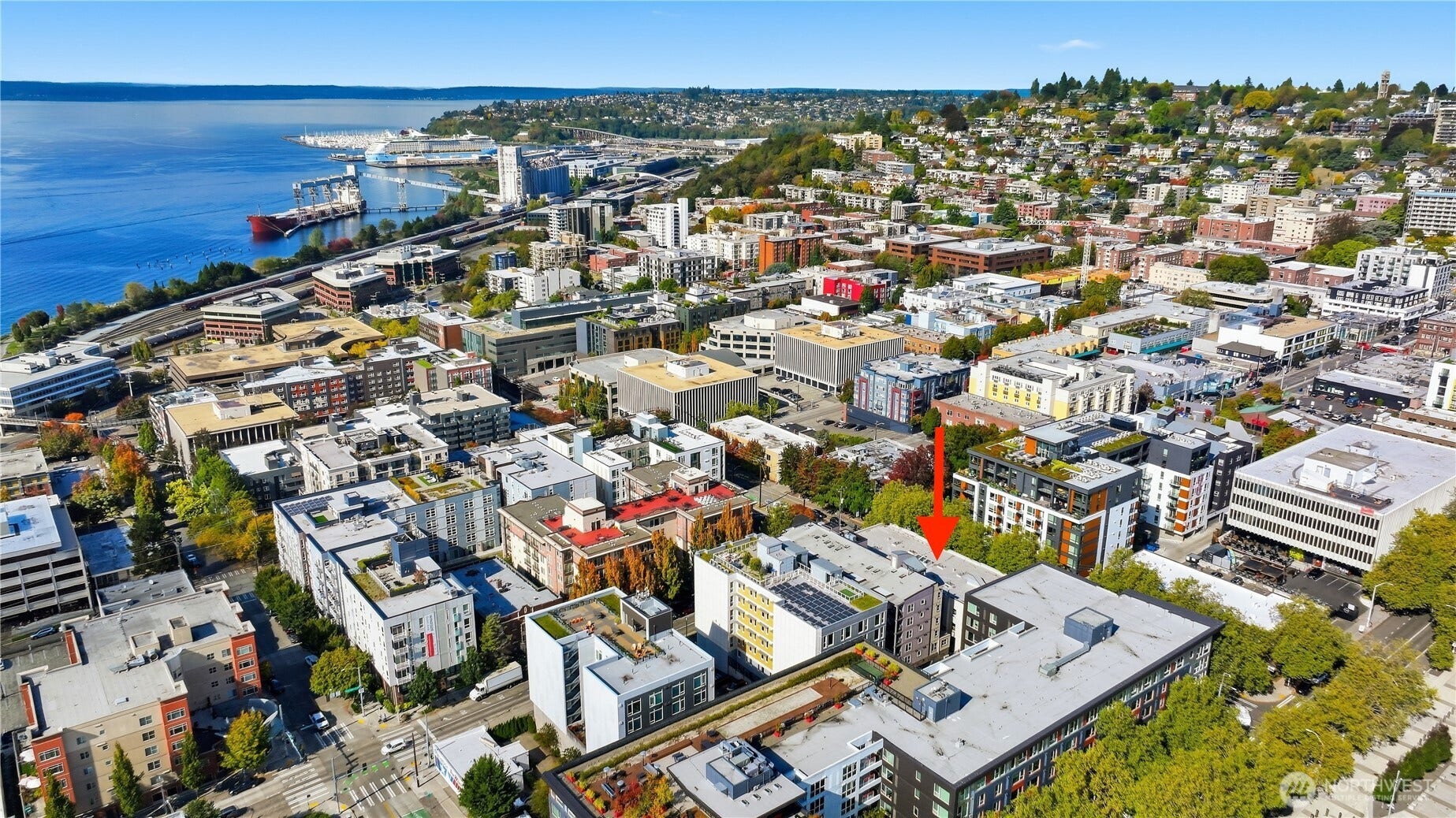 7 Harrison Street, #2, Seattle, WA 98109 Another aerial look so close and convenient.