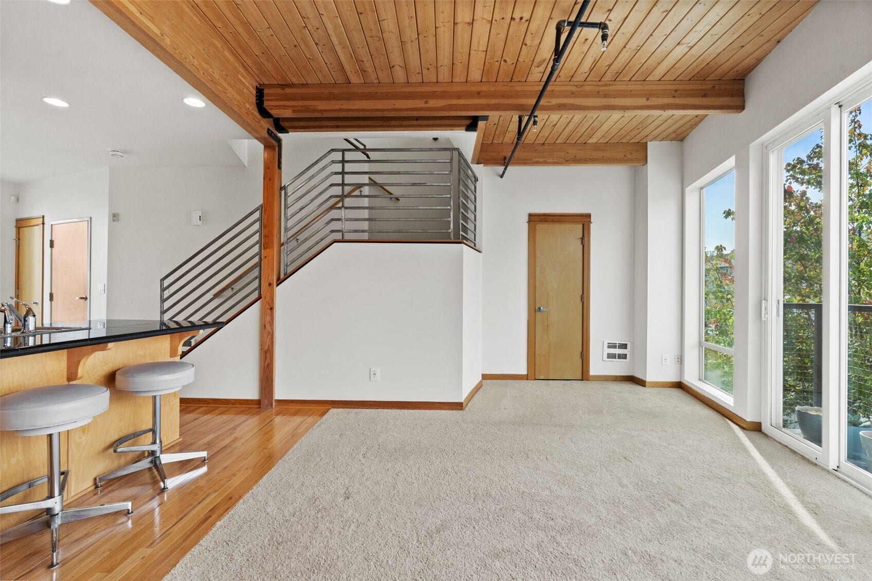 2520 Jefferson Avenue, #C, Tacoma, WA 98402 Living room and half bath tucked away in the corner.