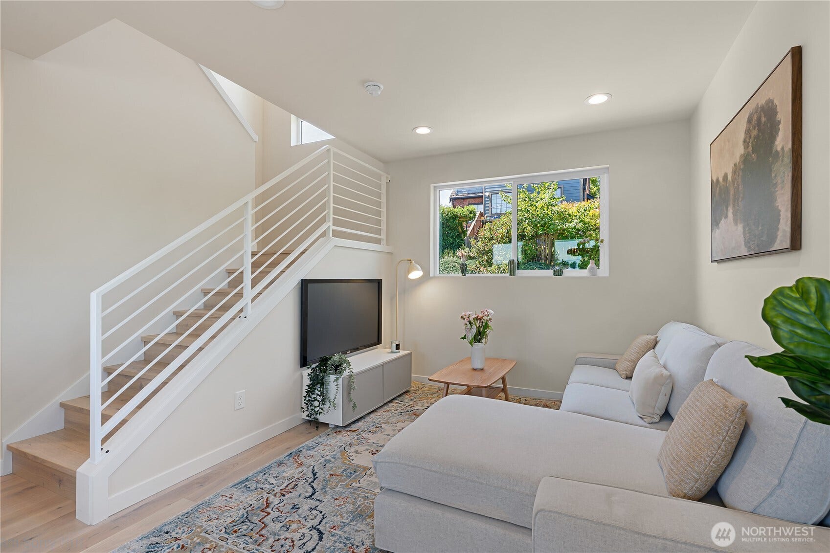 8043 19th Avenue NE, Seattle, WA 98115 Living space on the main floor is full of natural light.