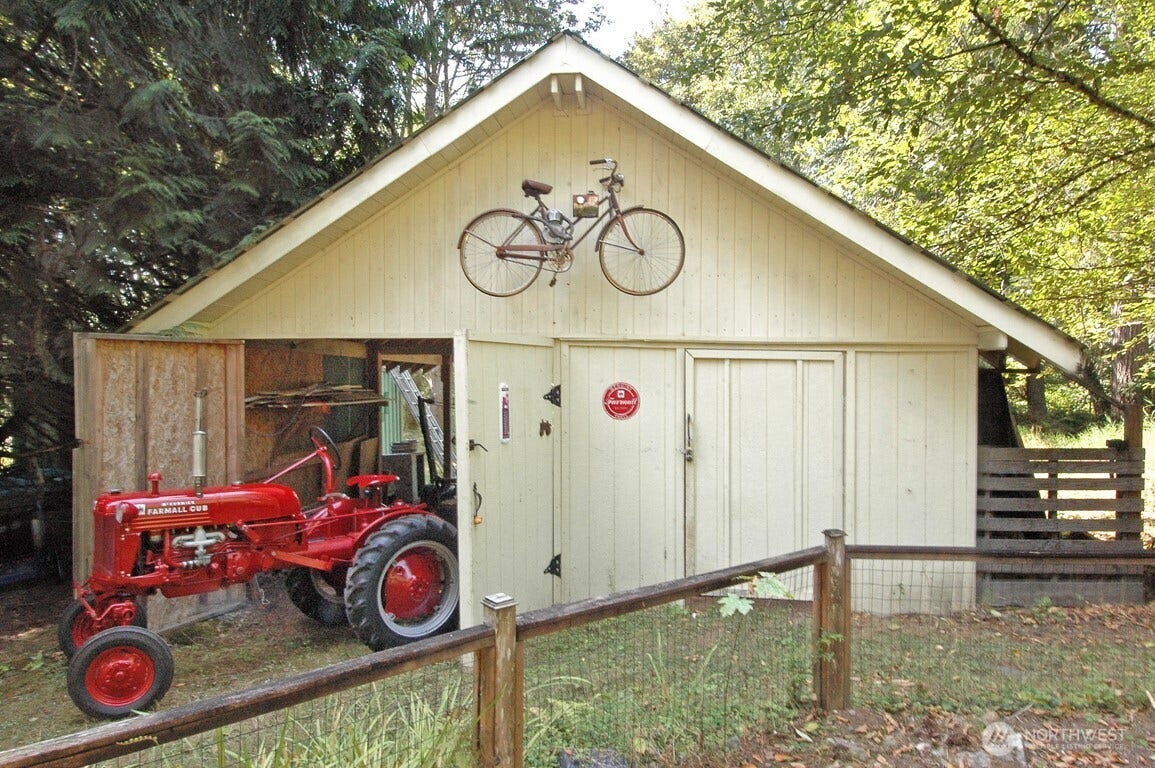 23924 SE 186th Street, Maple Valley, WA 98038 The Barn. Great for storage of boats, tractors, toys of all kinds. Open area in the back to drive in or horse stalls?
