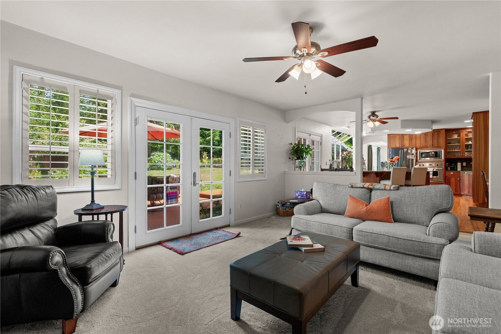 23924 SE 186th Street, Maple Valley, WA 98038 3 sets of true french doors look out over the backyard! These are spectacular!