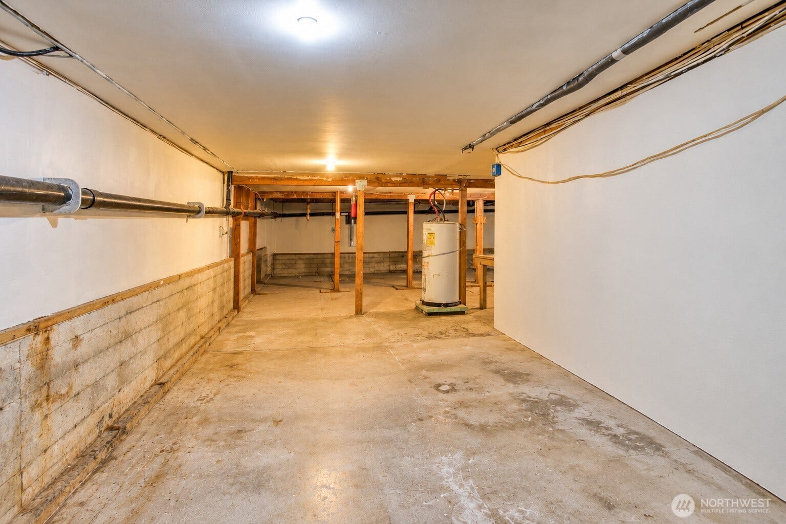 Entry into partially finished basement
