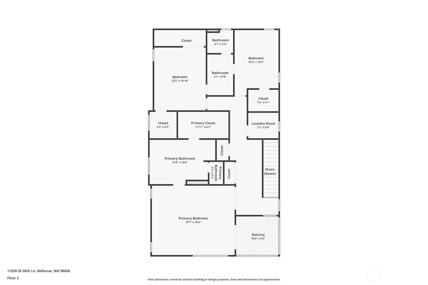 11030 SE 60th Lane, Bellevue, WA 98006 Upstairs Floor Plan
