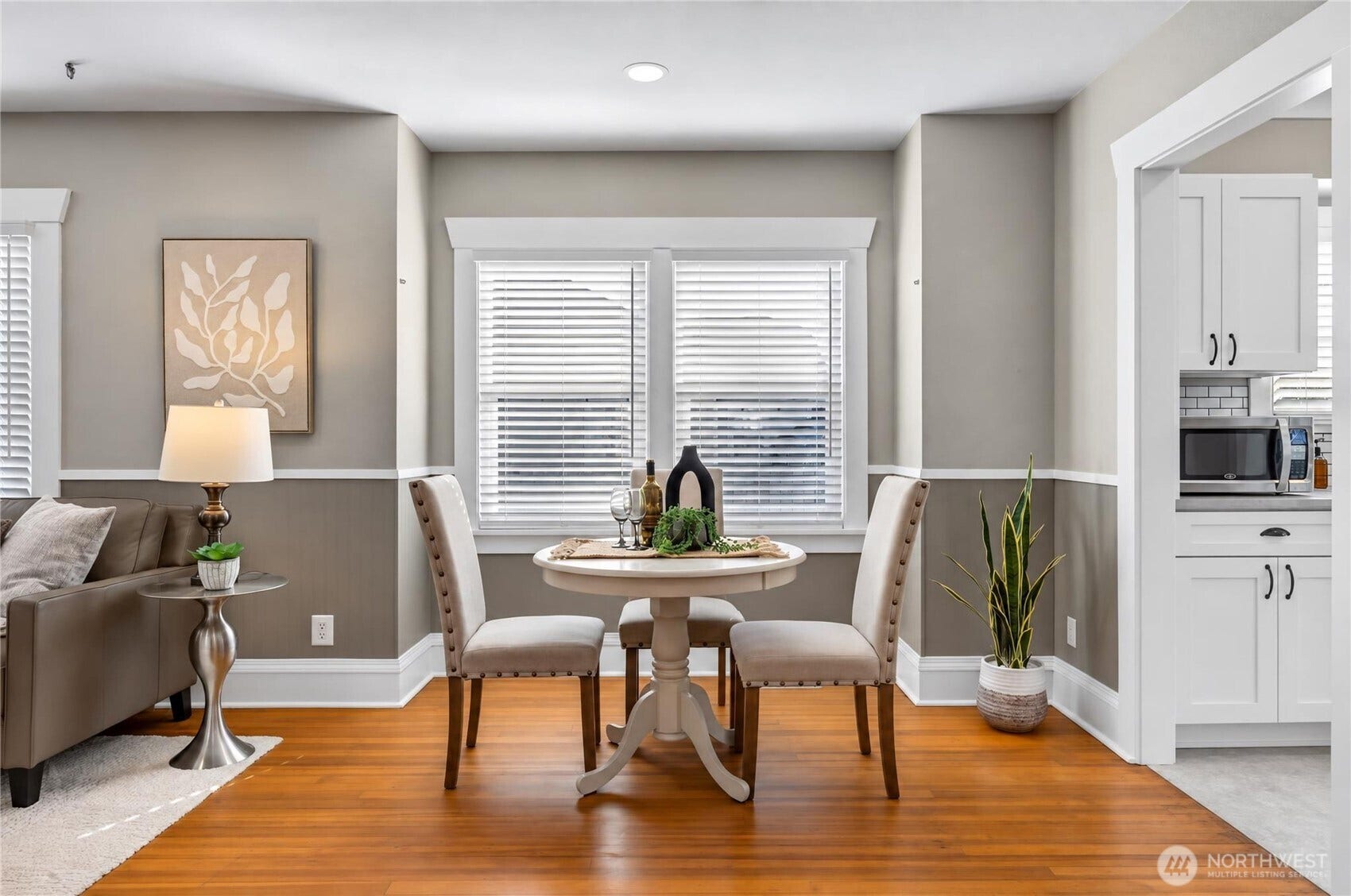 Original hardwood floors add warmth and lasting appeal.