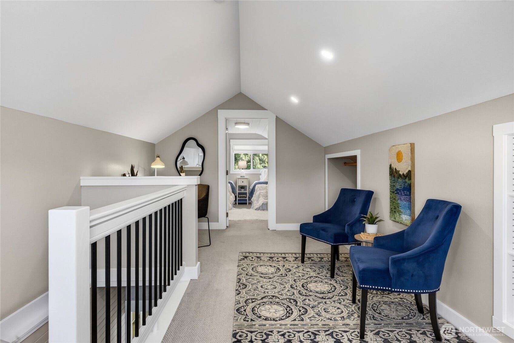 Versatile flex space offers options for a home office, playroom, or creative retreat.