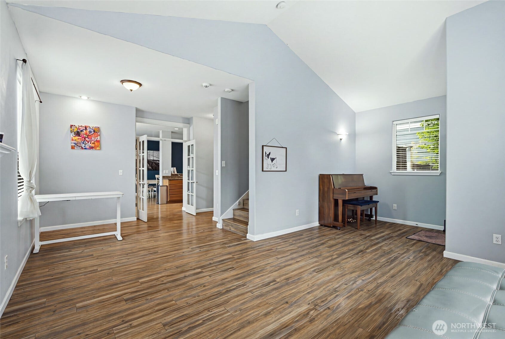 4628 Durham Street SE, Lacey, WA 98503 Bright great room with vaulted ceilings, ideal for hosting or everyday living.