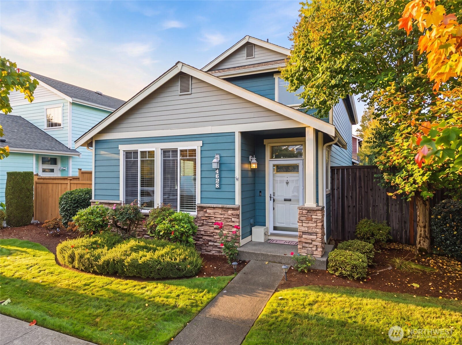 4628 Durham Street SE, Lacey, WA 98503 Tree-lined street with manicured lawn in a sought-after Lacey neighborhood.