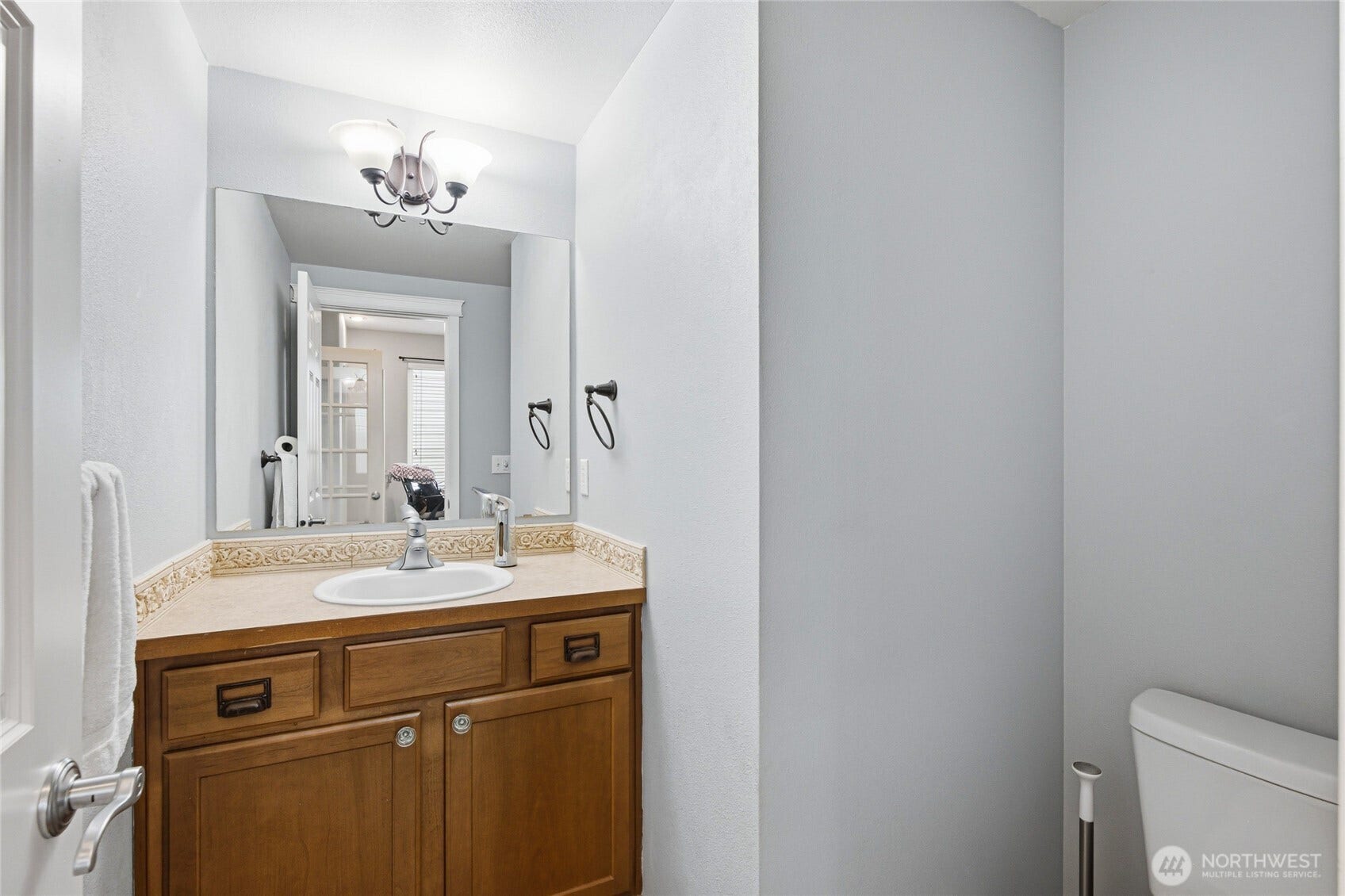 4628 Durham Street SE, Lacey, WA 98503 Main-level half bath convenient for guests.