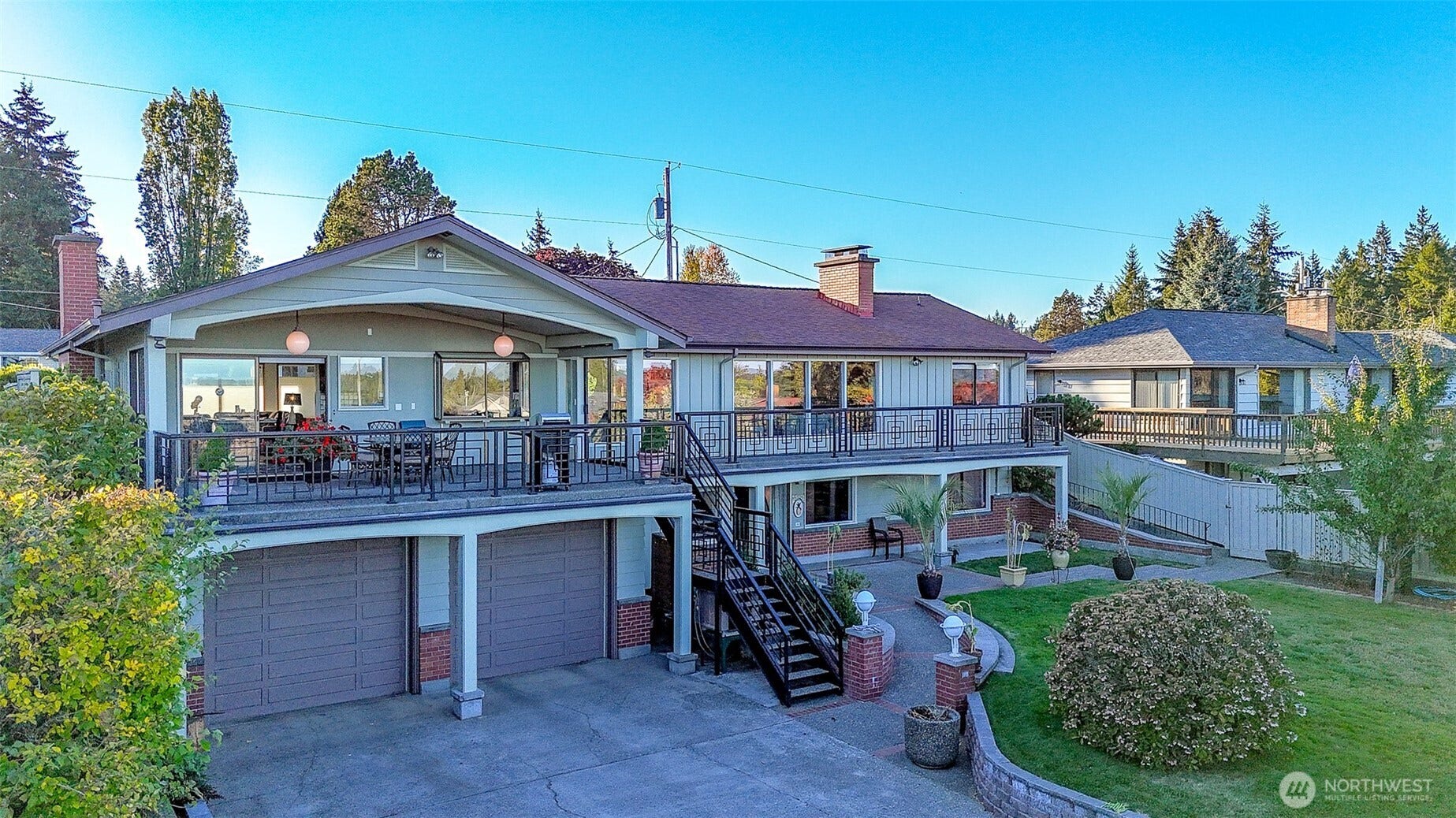 Zero Steps to lower level ADU with 2 bdrms, 2 baths, separate Laundry and Kitchen