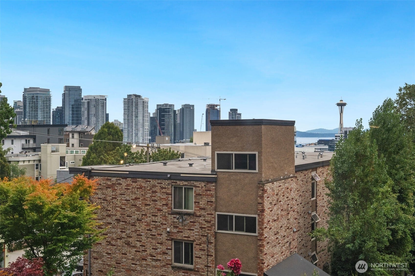 West-facing views from inside condo