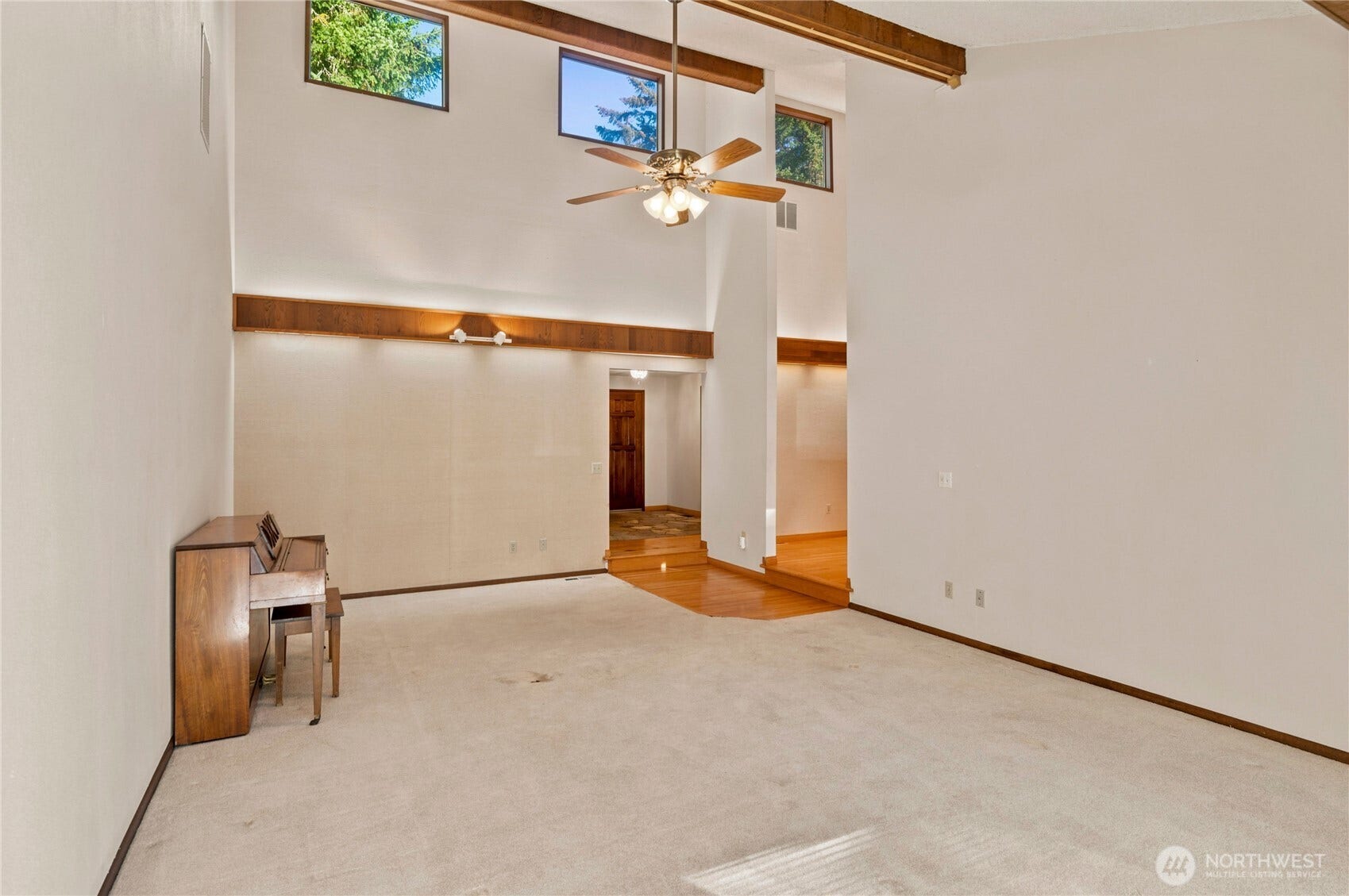 5628 139th Street NW, Gig Harbor, WA 98332 Clerestory windows crown the soaring ceilings in the living room