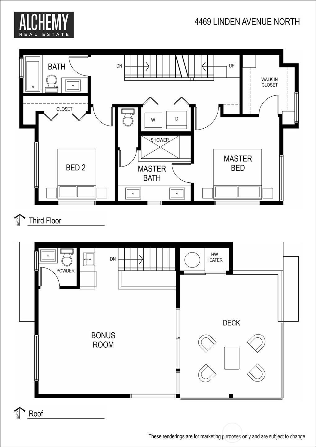 4469 Linden Avenue N, Seattle, WA 98103 Floor Plans - Levels 3/4