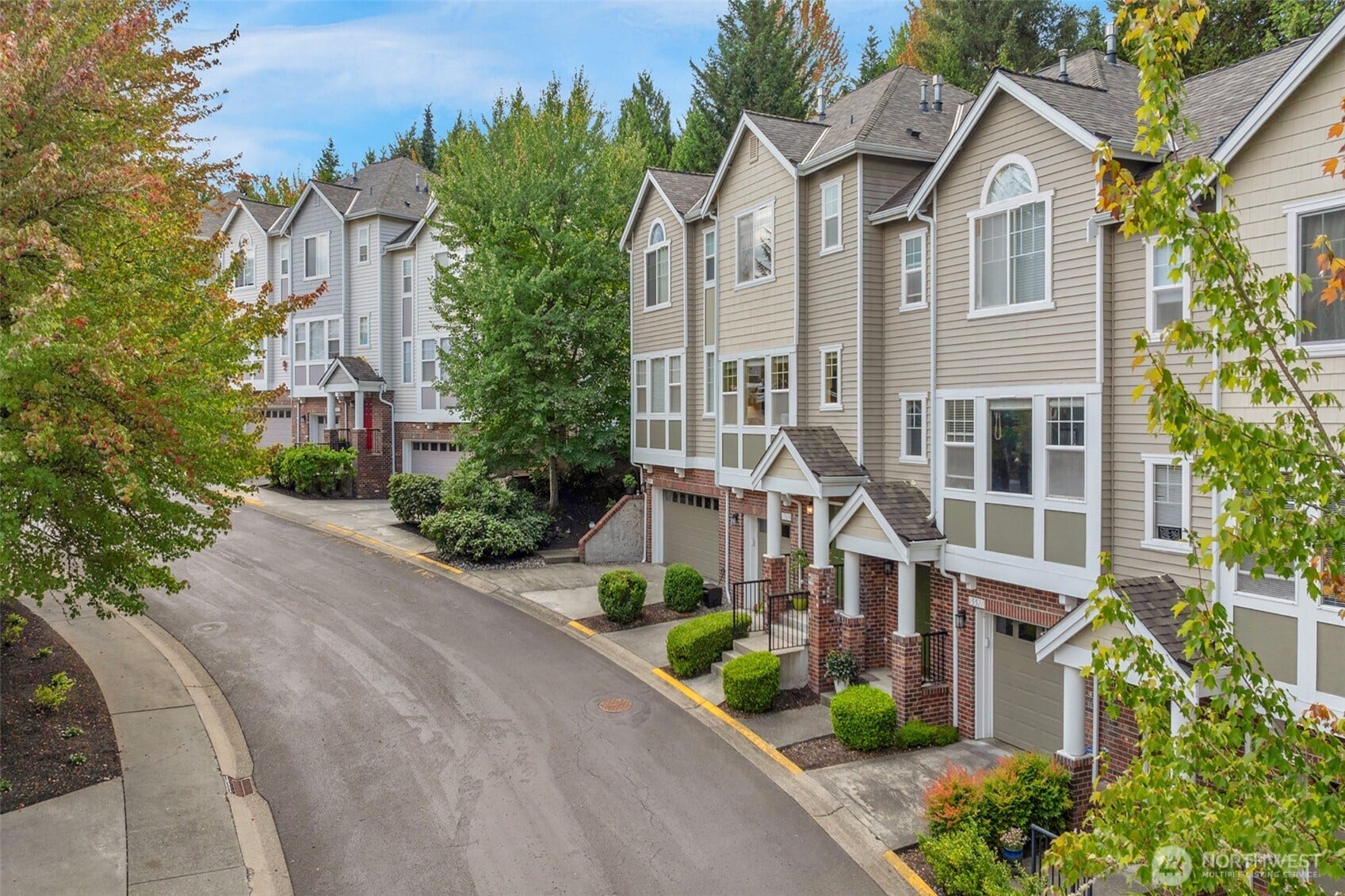 This gorgeous townhome includes a 2-car garage plus parking in the driveway as well.