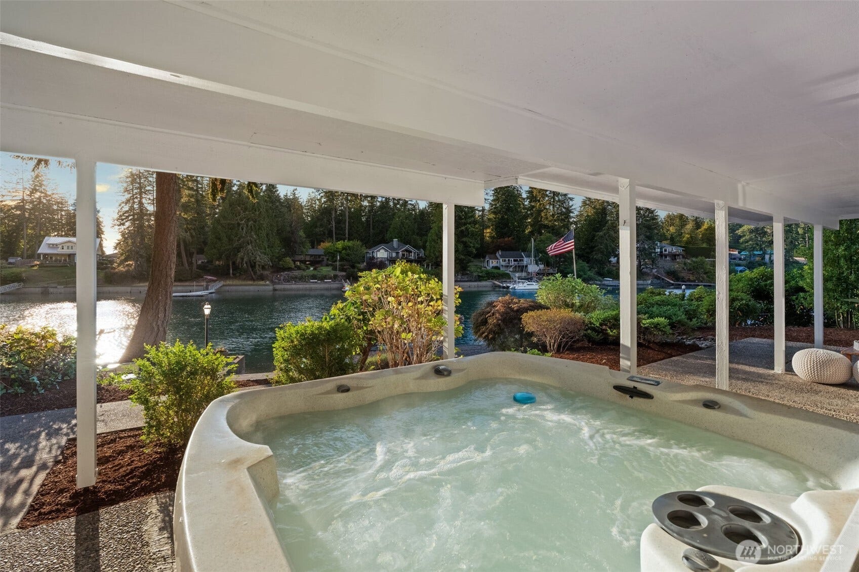 8812 86th Avenue NW, Gig Harbor, WA 98335 Covered hot tub overlooking the water