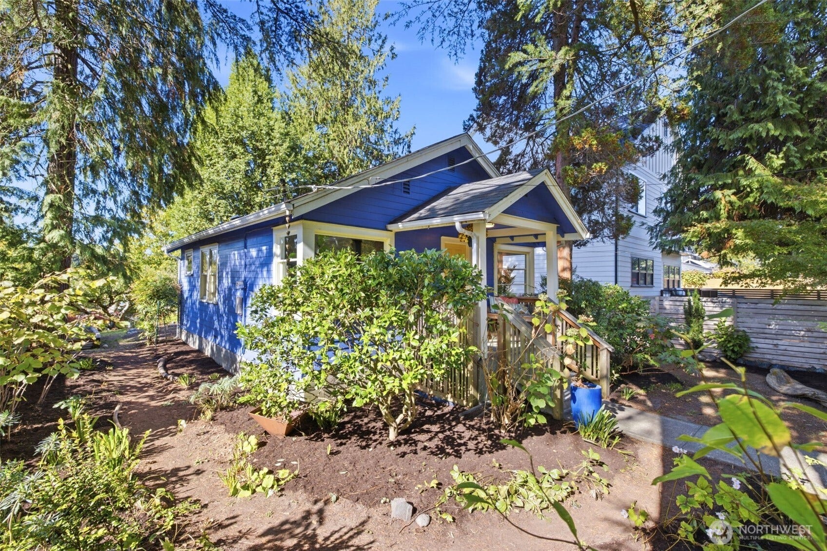 9051 2nd Avenue NW, Seattle, WA 98117 Paths curve to the back yard.