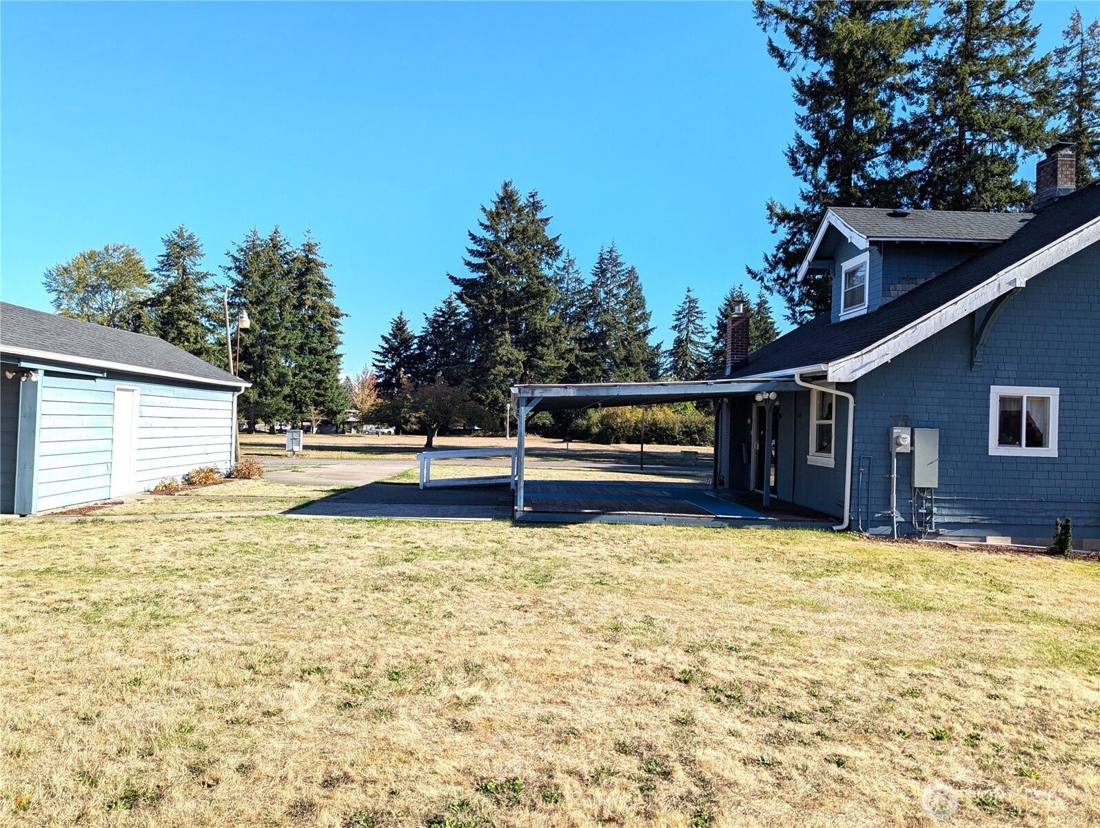 201 Brandywine Avenue, Dupont, WA 98327 View from the side of yard looking south