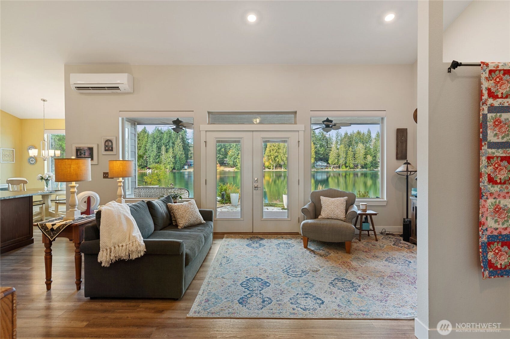 The home was designed to take advantage of the lake views as well as the incredible light that comes with waterfront living.