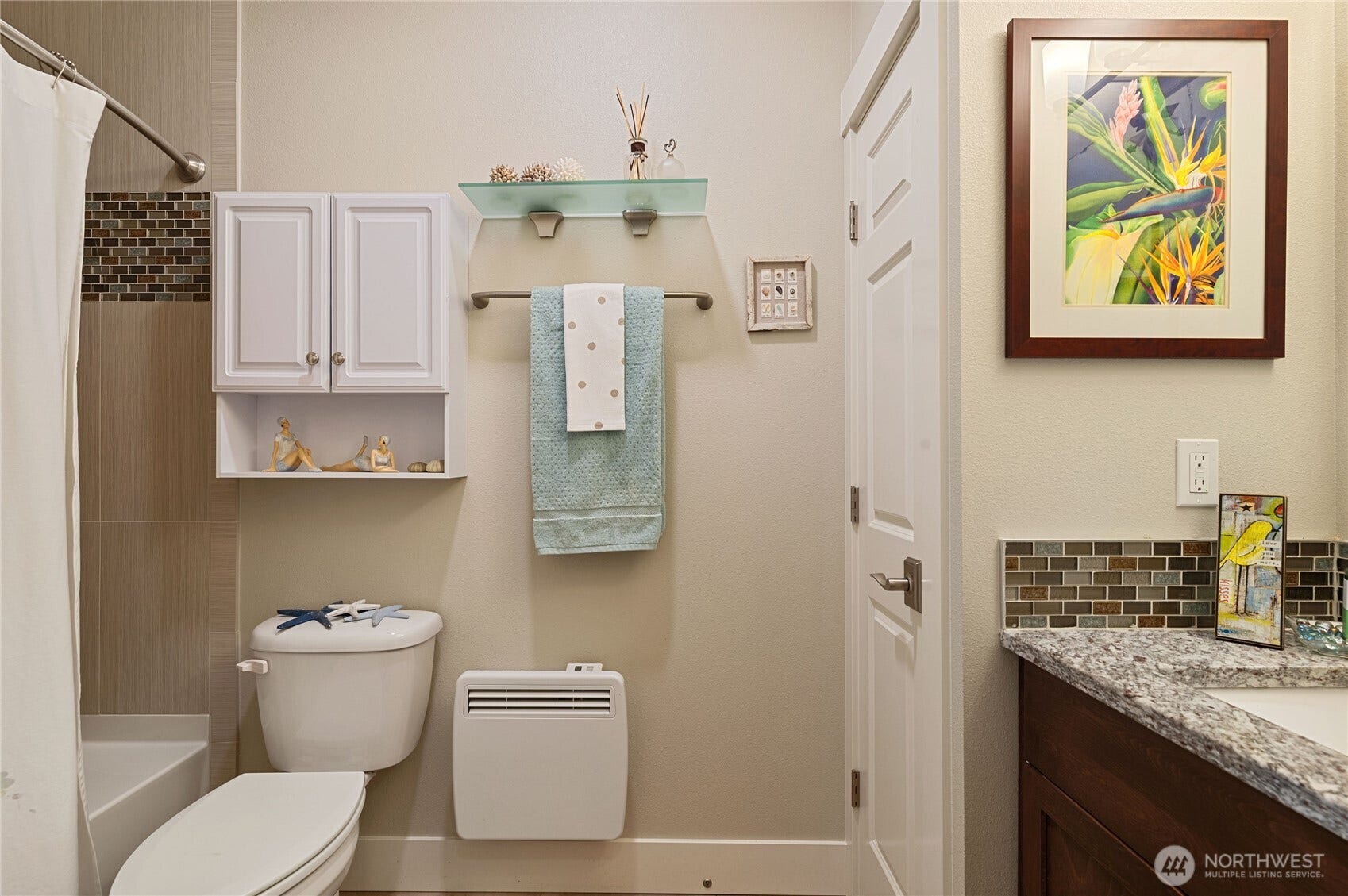 Bathroom located off main hall.