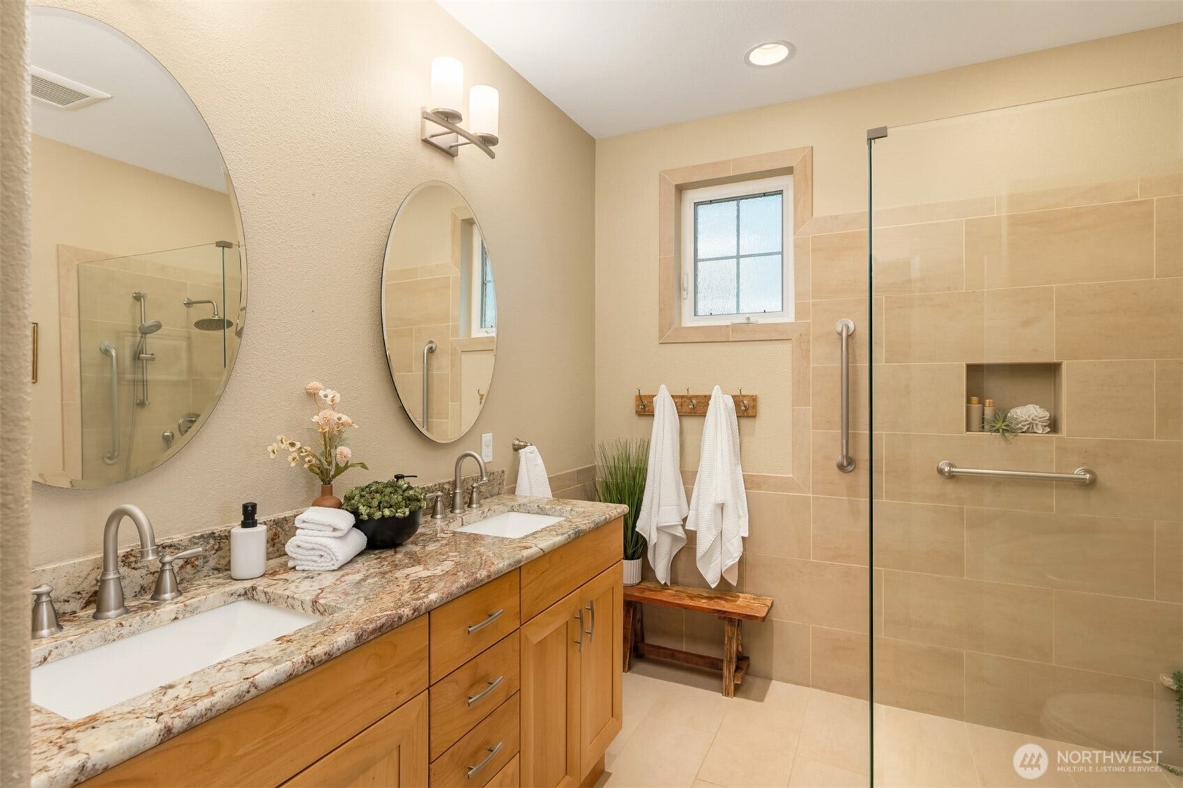 19800 Jensen Way NE, Poulsbo, WA 98370 Spa inspired bathroom with heated floors.