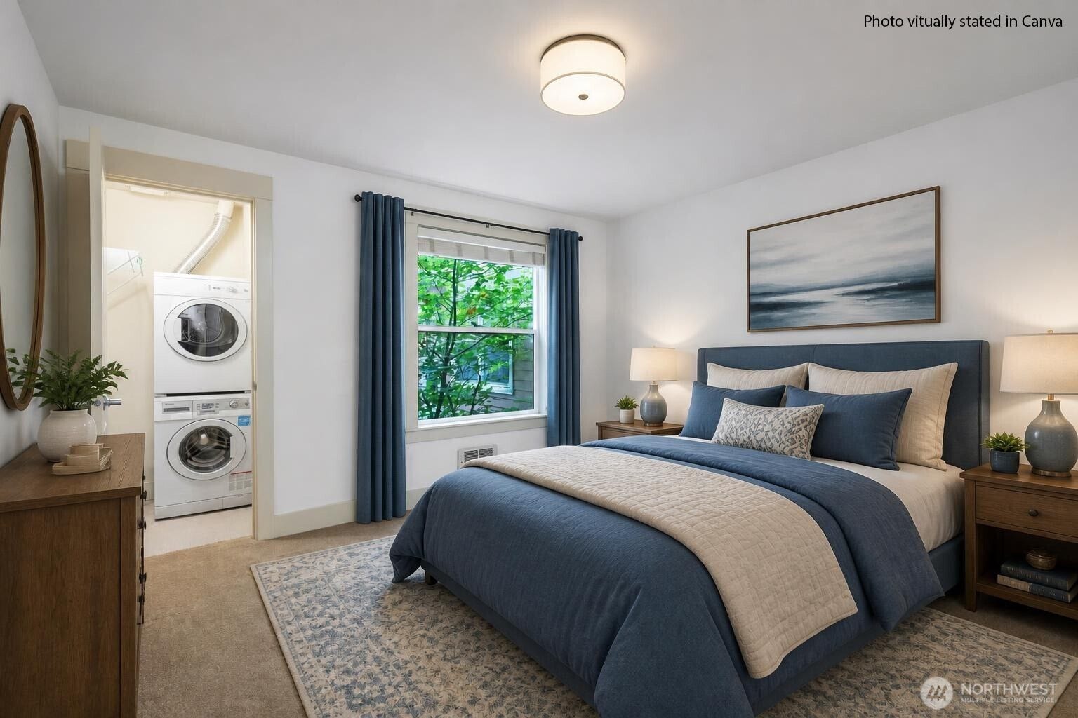 22910 90th Avenue W, #E305, Edmonds, WA 98026 large bedroom - virtually staged