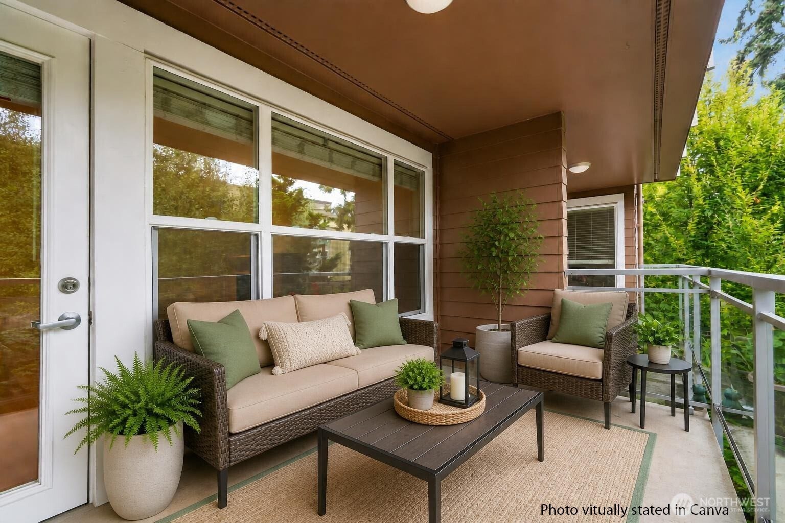 22910 90th Avenue W, #E305, Edmonds, WA 98026 deck - virtually staged