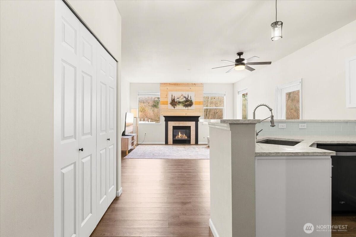 17426 Bothell Way NE, #A302, Bothell, WA 98011 Front entrance of condo with the office/den to your left.