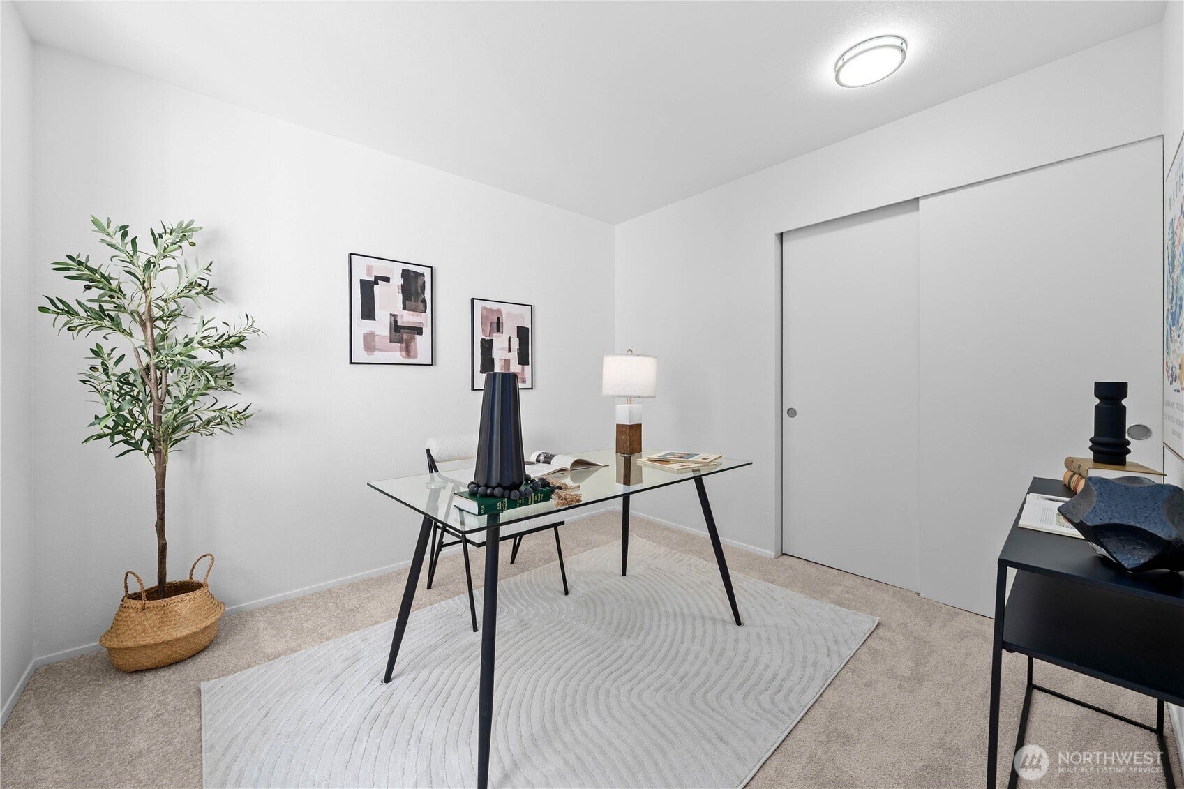 Bedroom Four offers excellent flexibility as a bedroom, home office, or creative space to fit your lifestyle. A wide closet provides generous storage, while fresh paint and new carpet complete the move-in-ready feel.