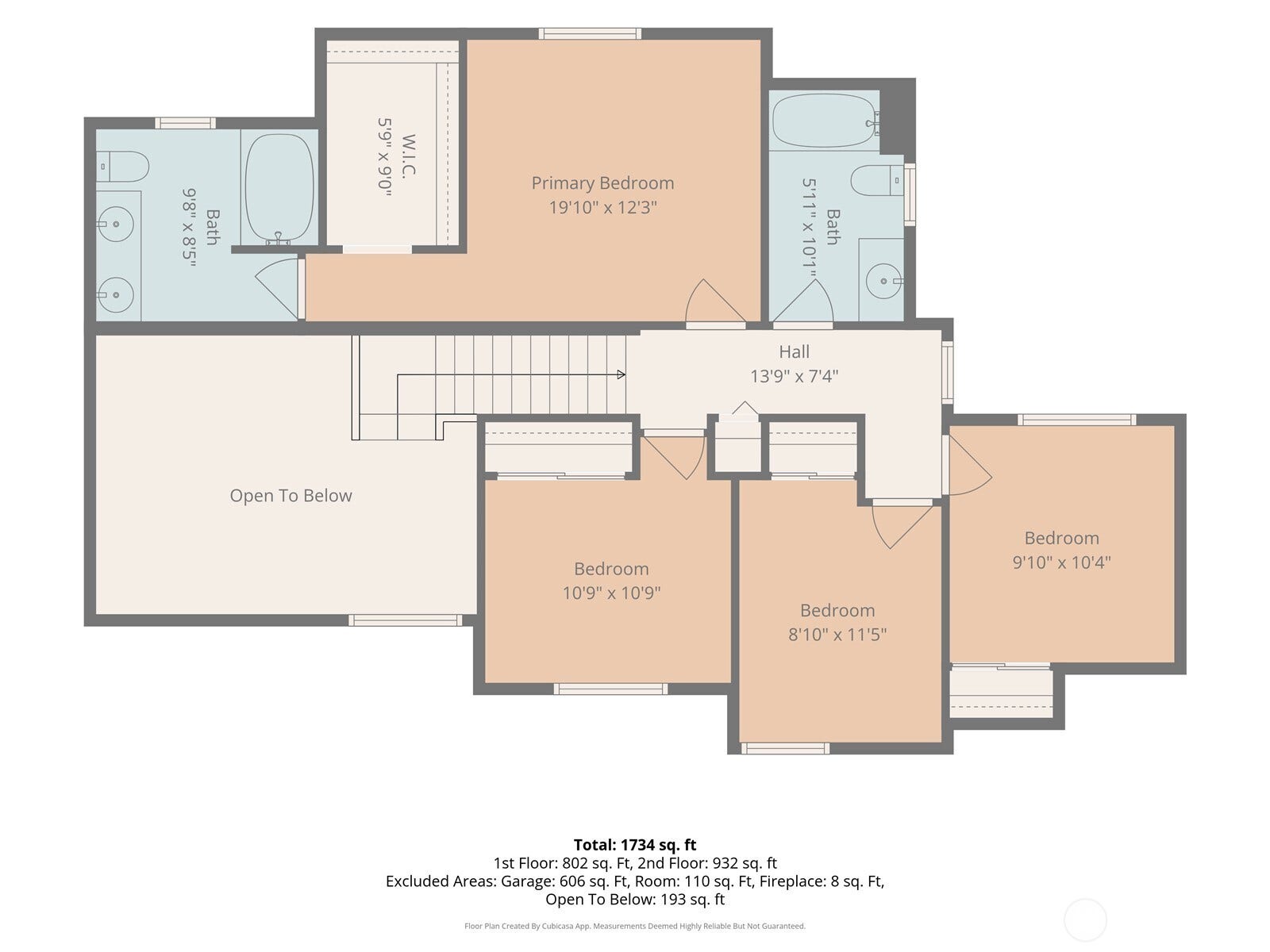 Here are the upstairs' floorplan with   approximate dimensions.