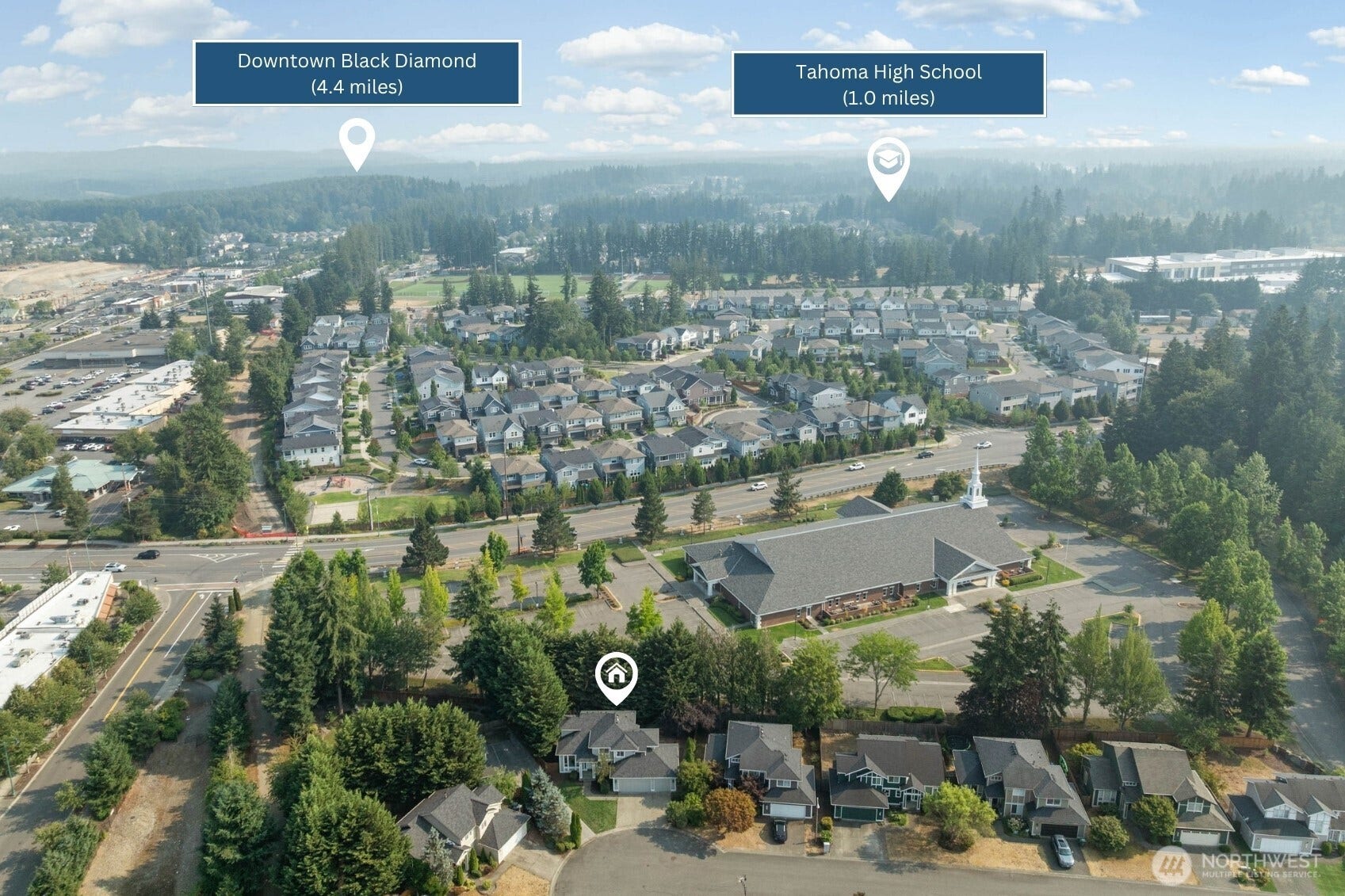Tahoma High School is just 1 mile away, adding convenience to this well-situated neighborhood setting. Downtown Black Diamond is 4.4 miles away, offering another nearby destination for dining, shopping, and   local amenities.