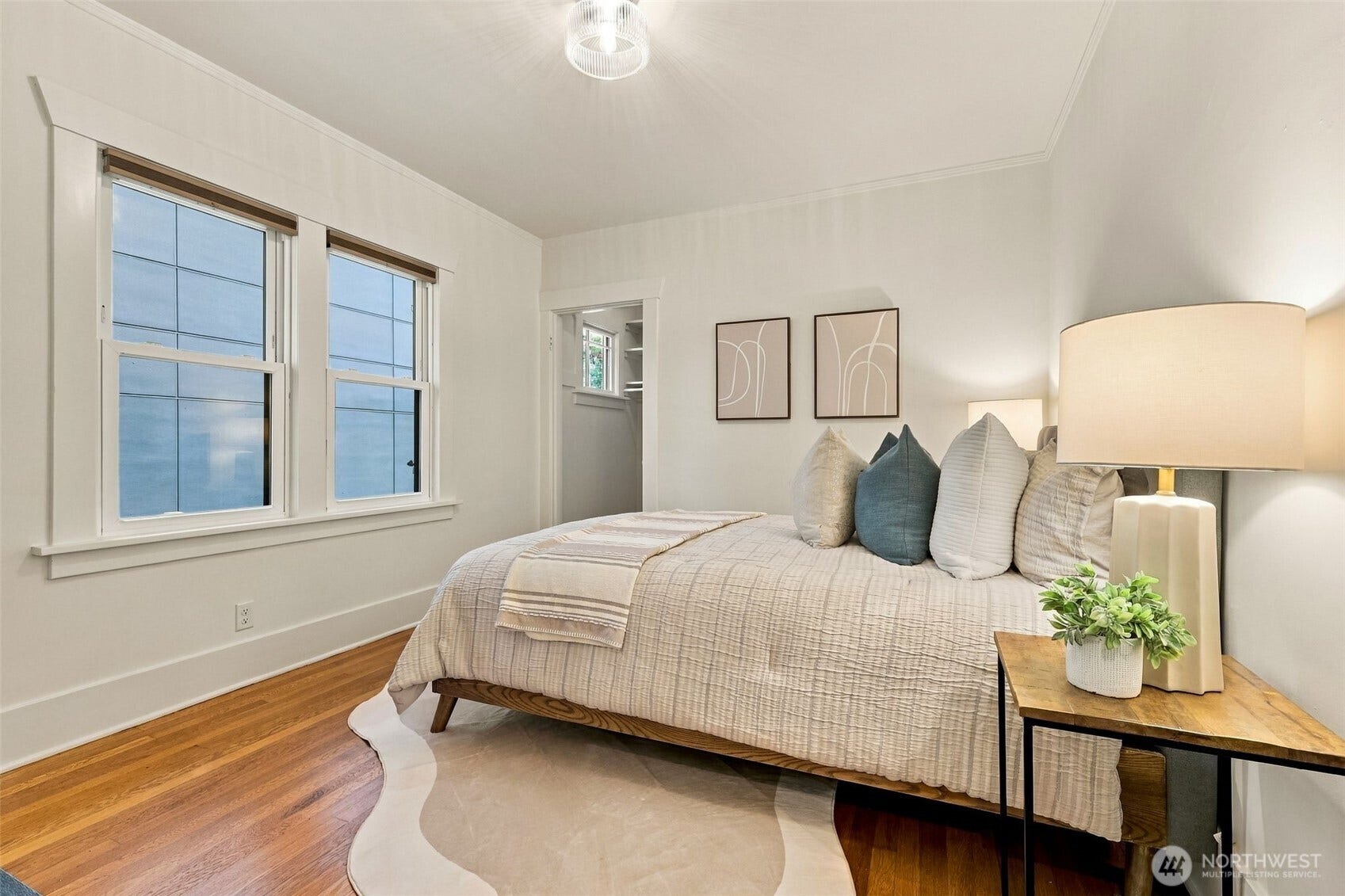 Main floor bedroom with ample closet space.