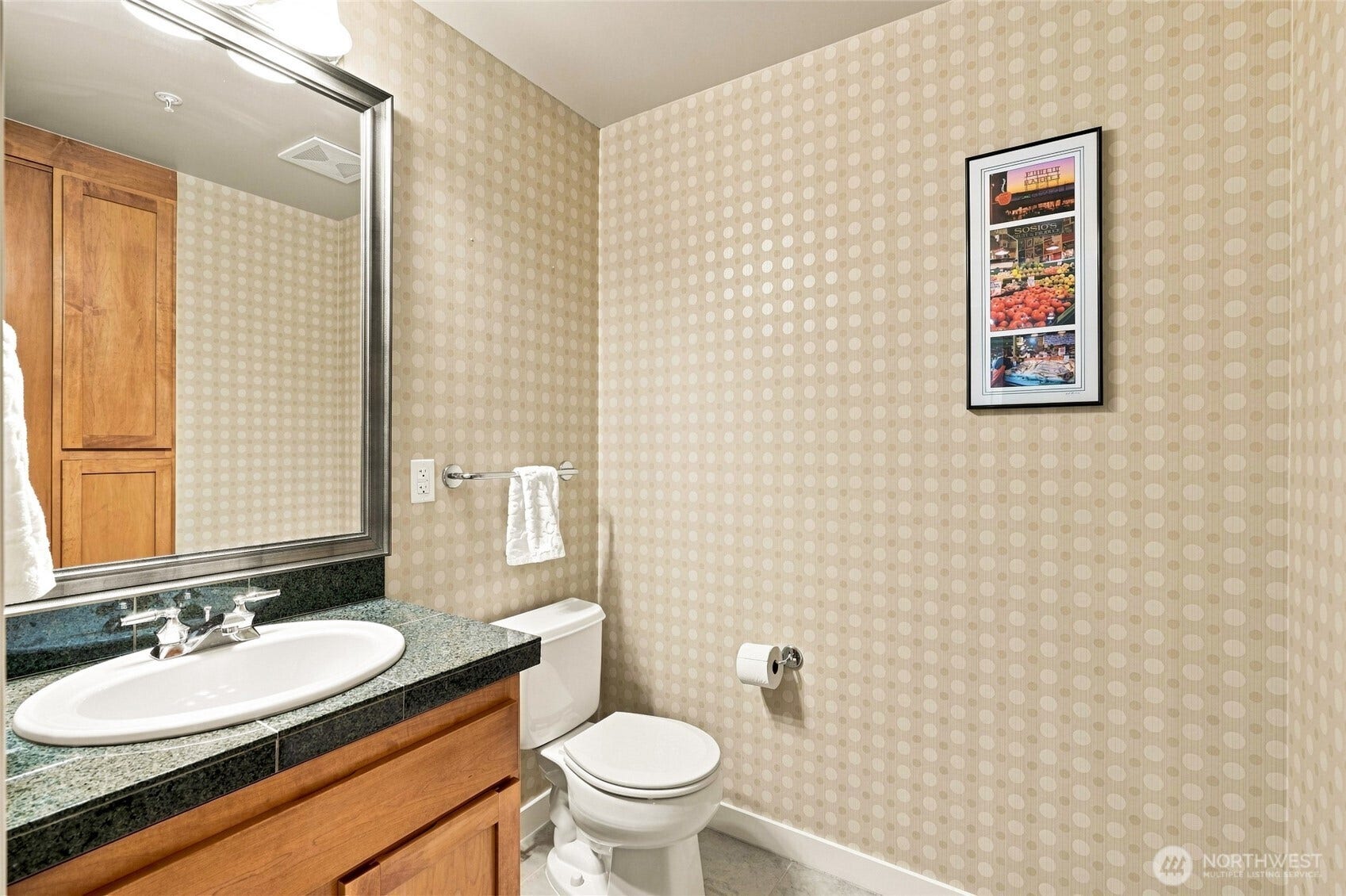 2607 Western Avenue, #1002, Seattle, WA 98121 Guest bathroom tucked away from living room and bedroom.