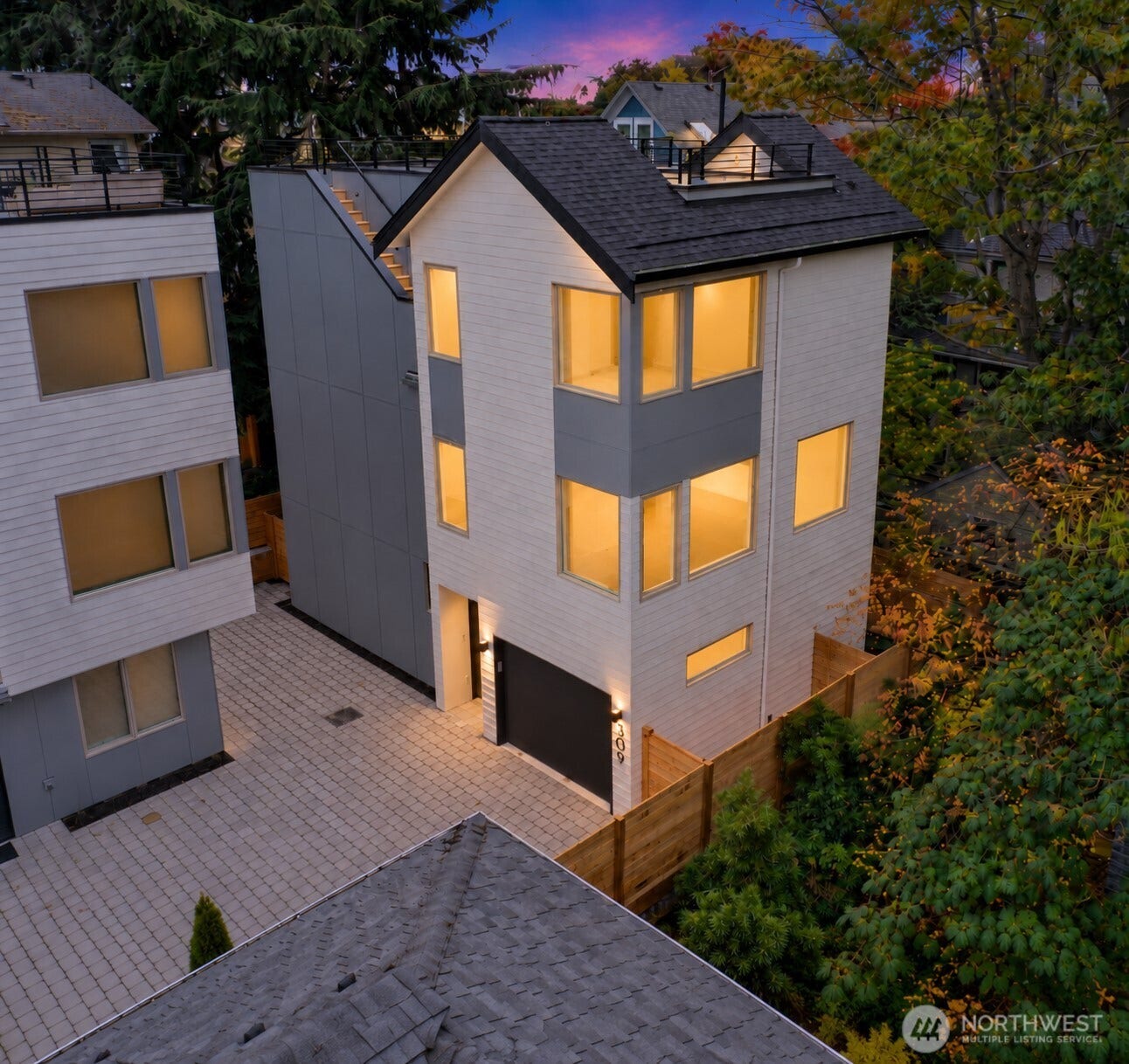309 NW 52nd Street, Seattle, WA 98107 Virtual Twilight