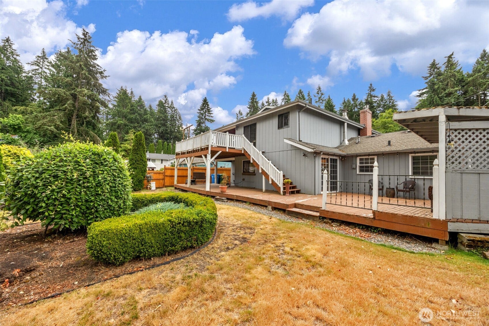 824 NE 194th Street, Shoreline, WA 98155 Rear view of the home from the back yard
