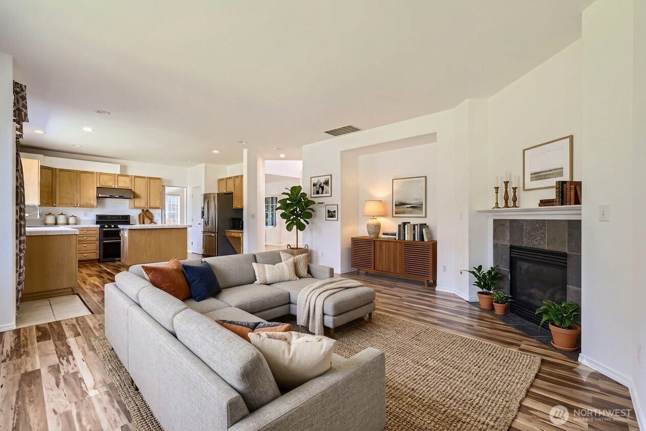 AI Staged Family Room
