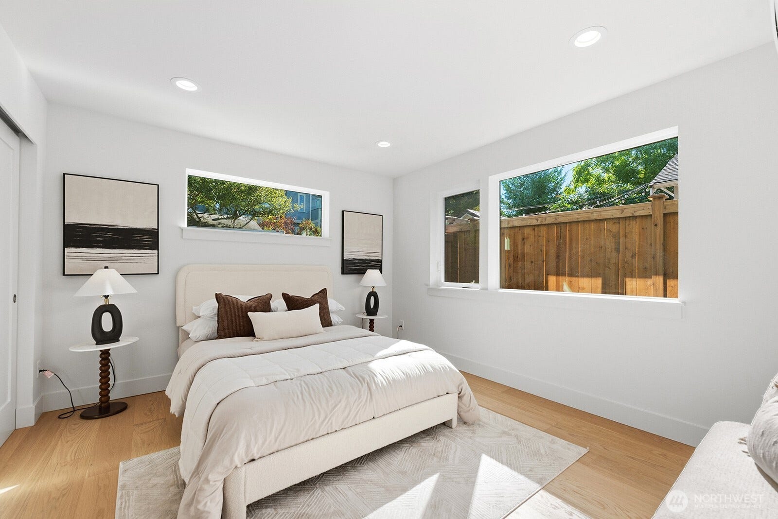4328 Woodlawn Avenue N, #A, Seattle, WA 98103 Lower level bedroom could double as another primary it's so large!