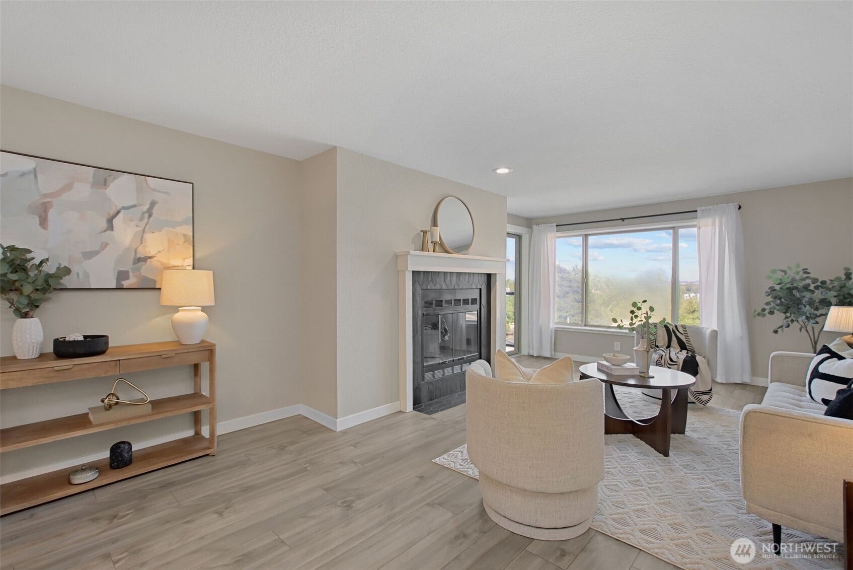 East-facing windows usher in excellent light