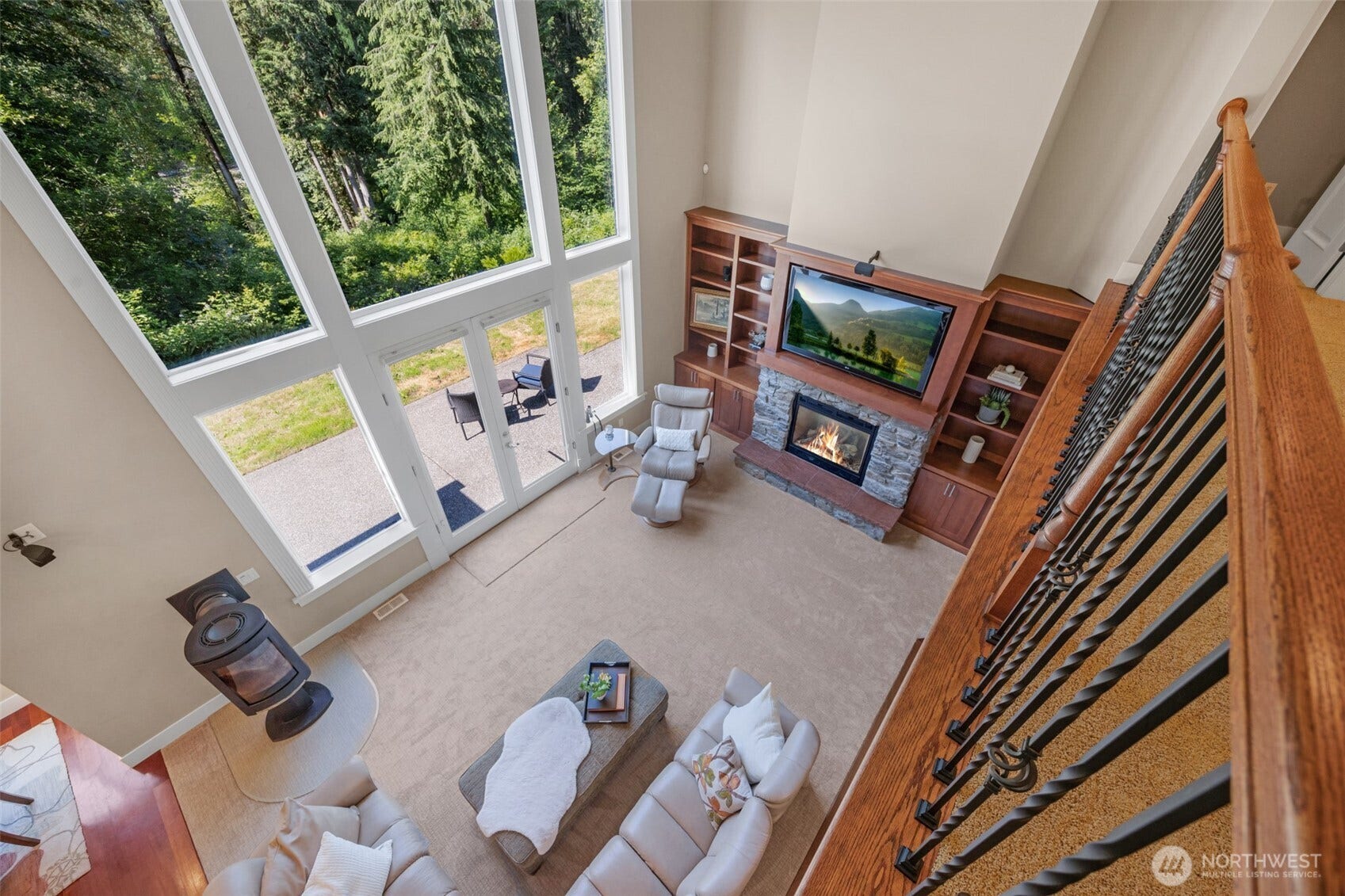 Loft overlooking the great room.