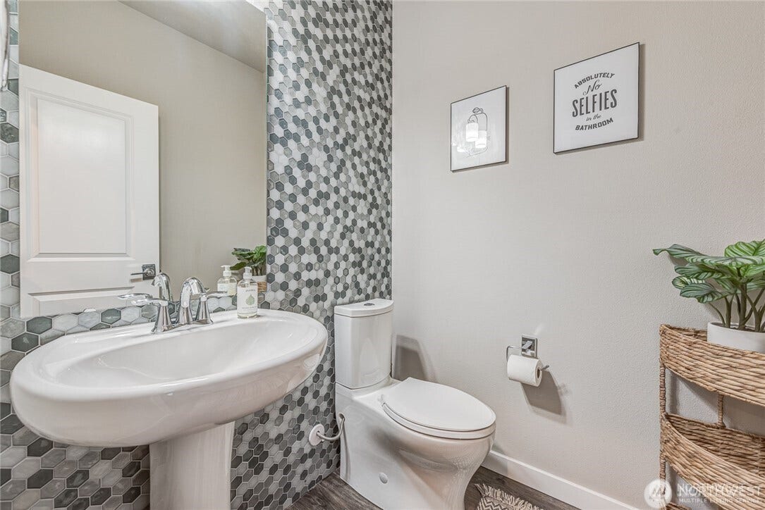 1/2 bath.