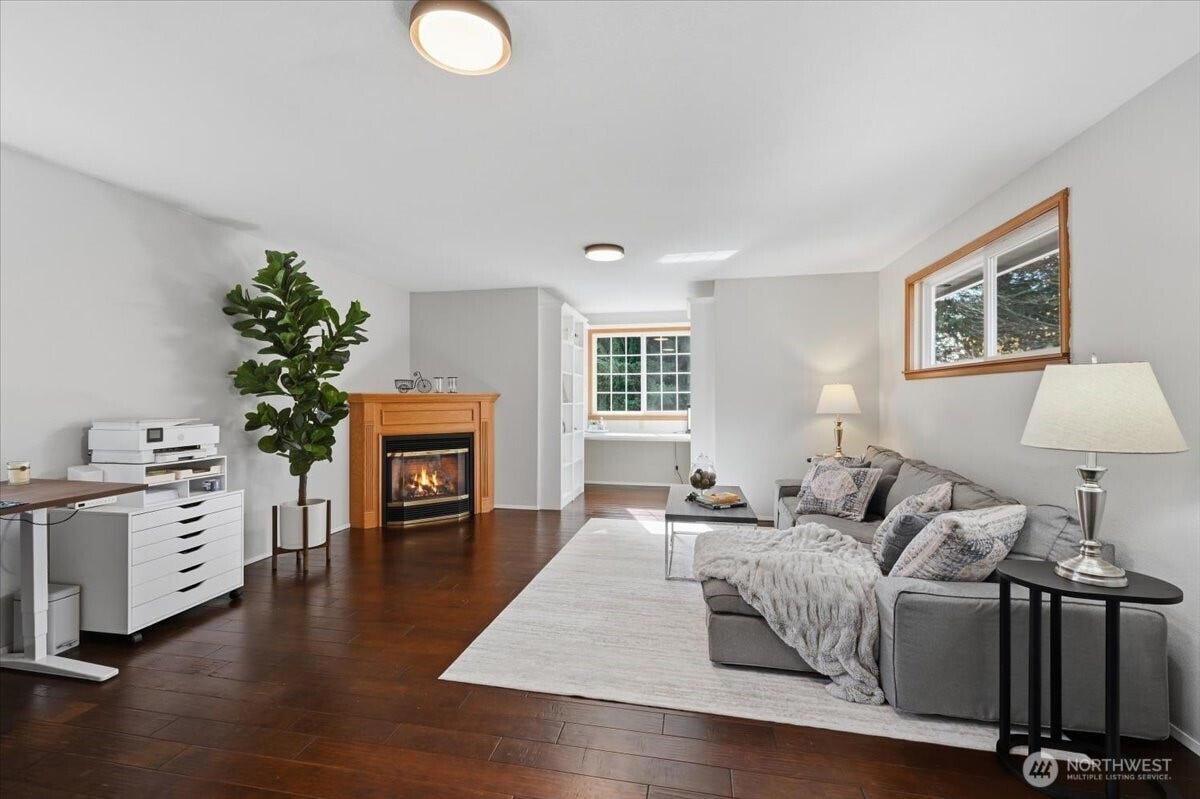 3623 125th Place SE, Everett, WA 98208 Bonus room above the garage with gas fireplace and dormer with built in shelves.