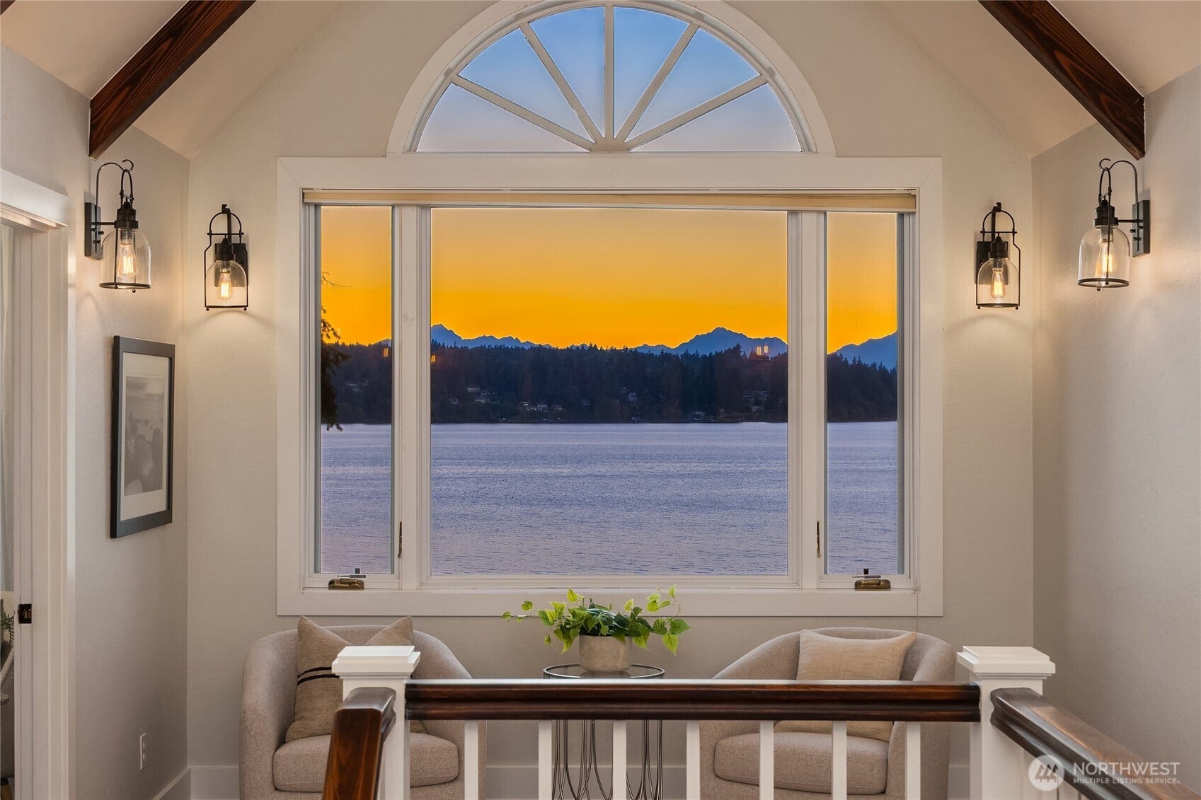 8405 Hansen Road NE, Bainbridge Island, WA 98110 The perfect landing on the upper floor to relax at sunset.